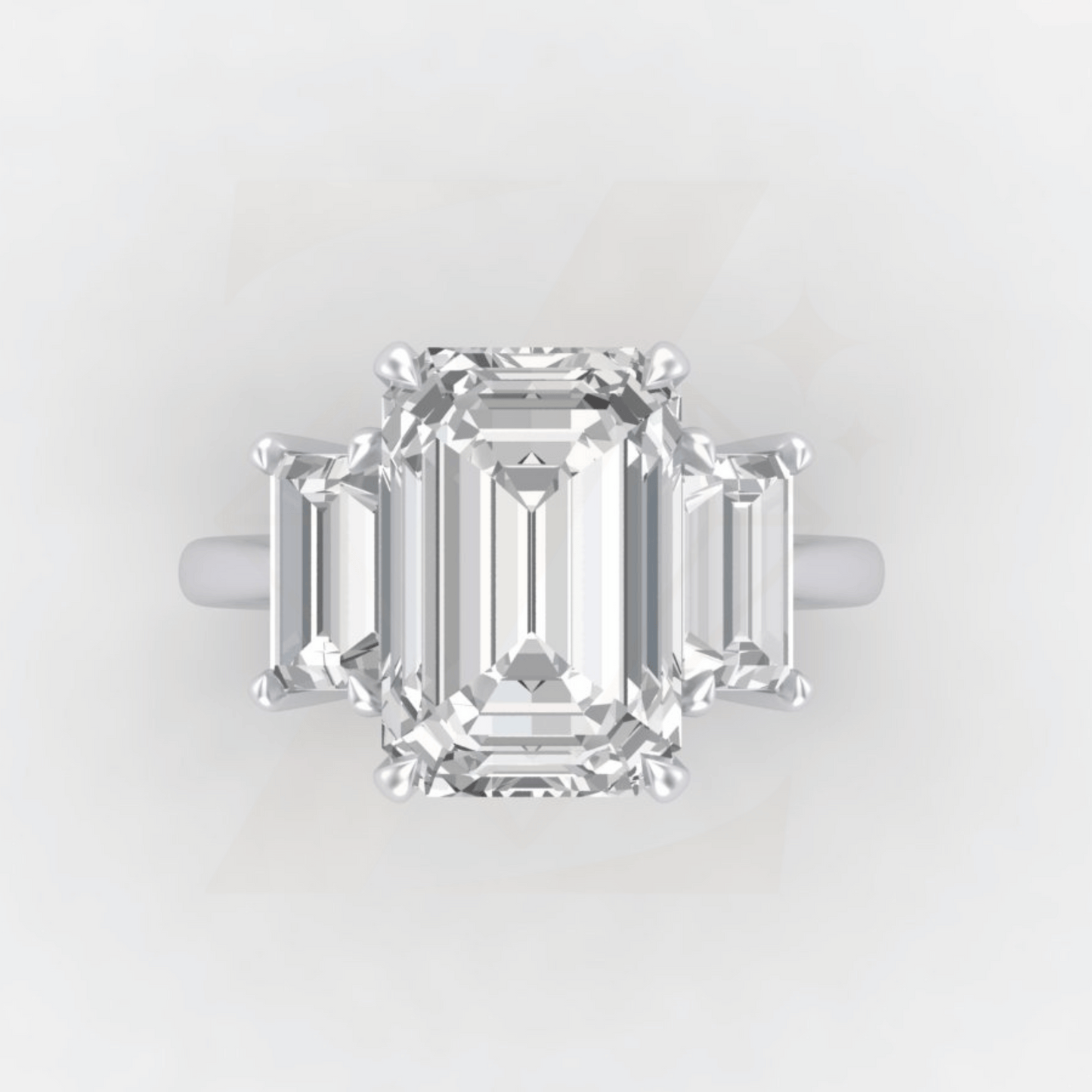 8.00 CTW Emerald Cut Ring - Zuvelio.com