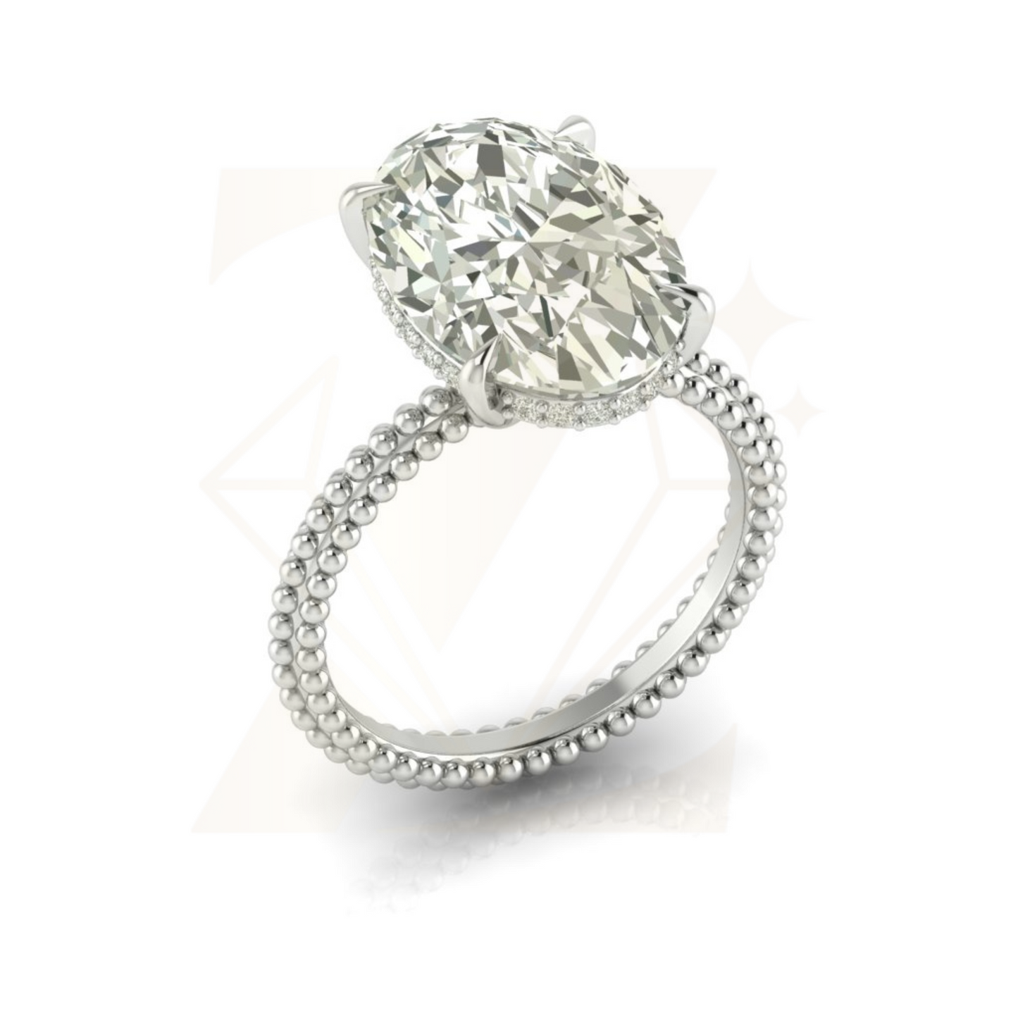 7.20 CTW Oval Cut Ring - Zuvelio.com