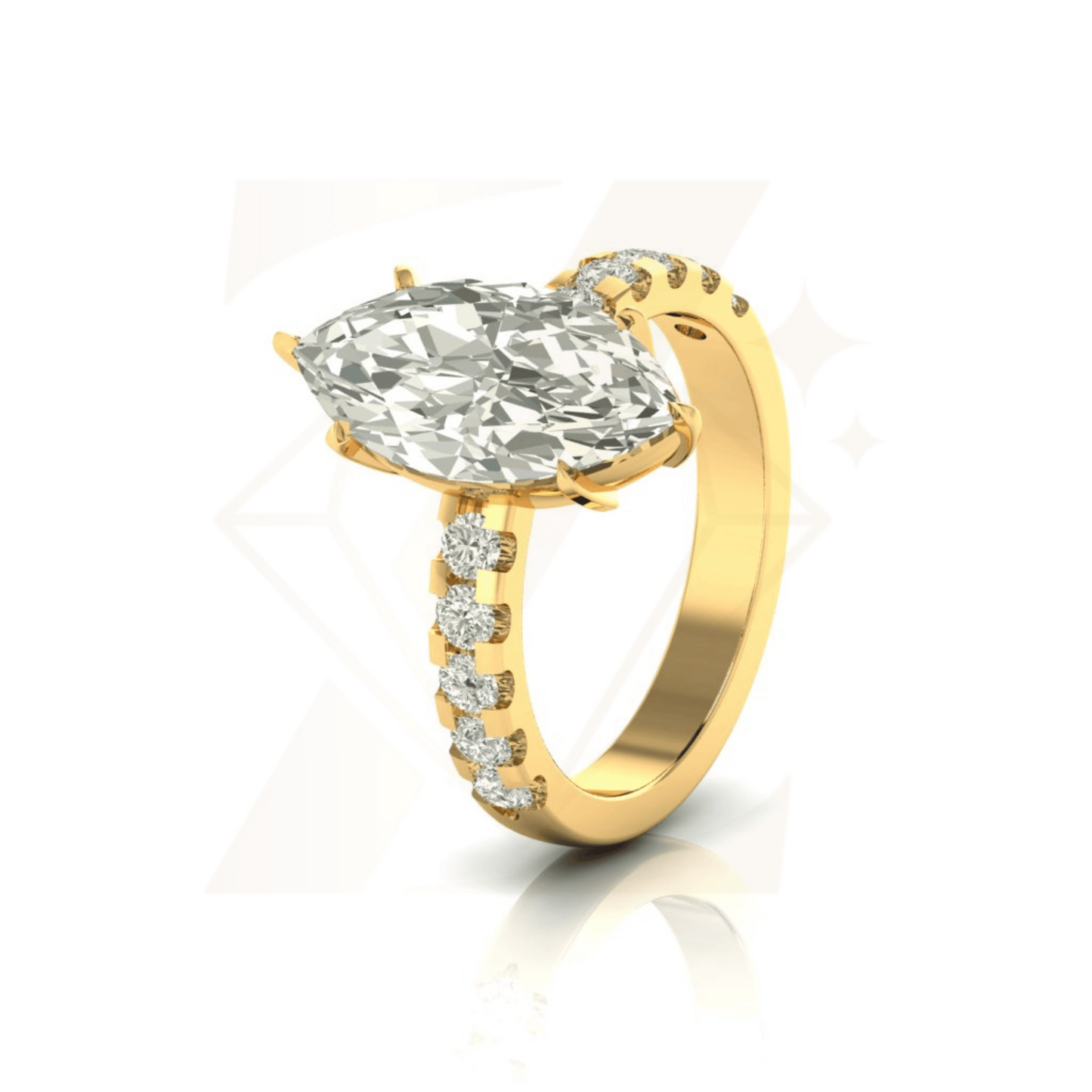 4.52 CTW Marquise Cut Ring - Zuvelio.com