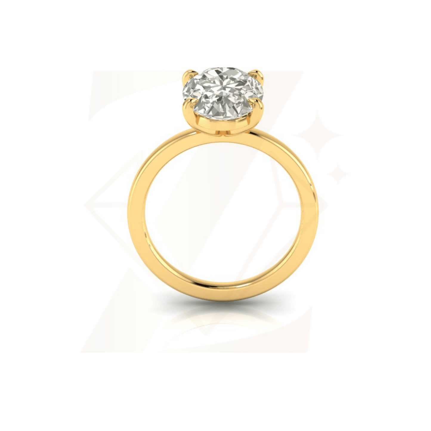 3.91 CTW Oval Cut Ring - Zuvelio.com