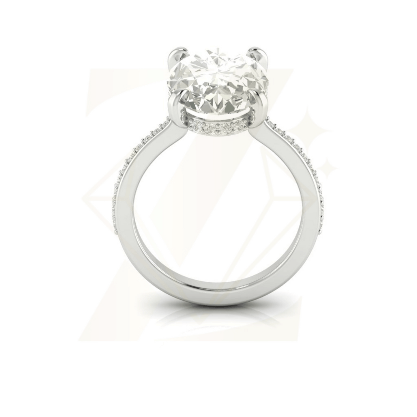 6.03 CTW Oval And Round Cut Ring - Zuvelio.com