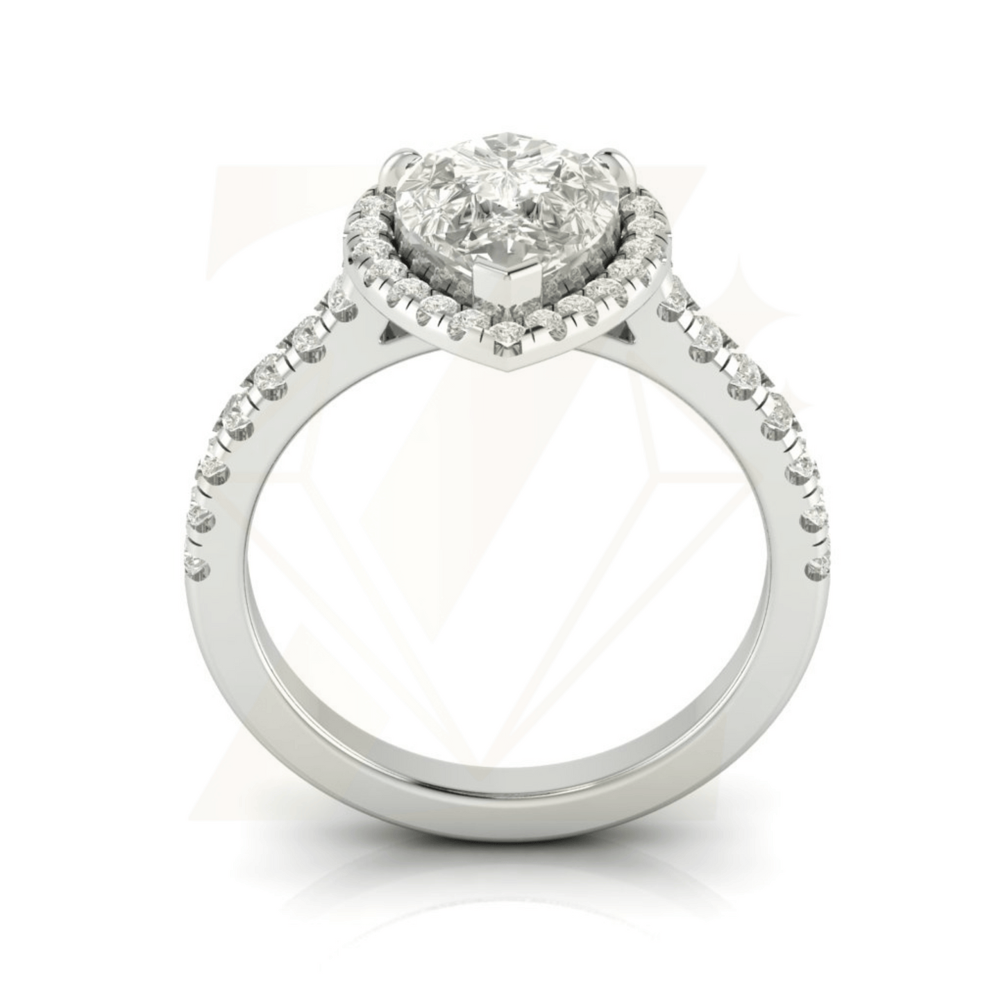3.66 CTW Pear Cut Ring - Zuvelio.com