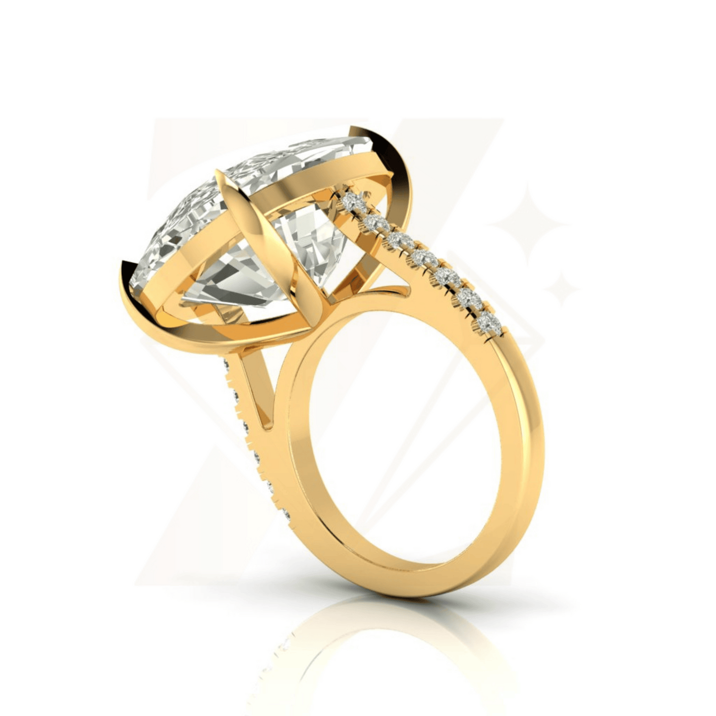 30.42 CTW Cushion Cut Ring - Zuvelio.com
