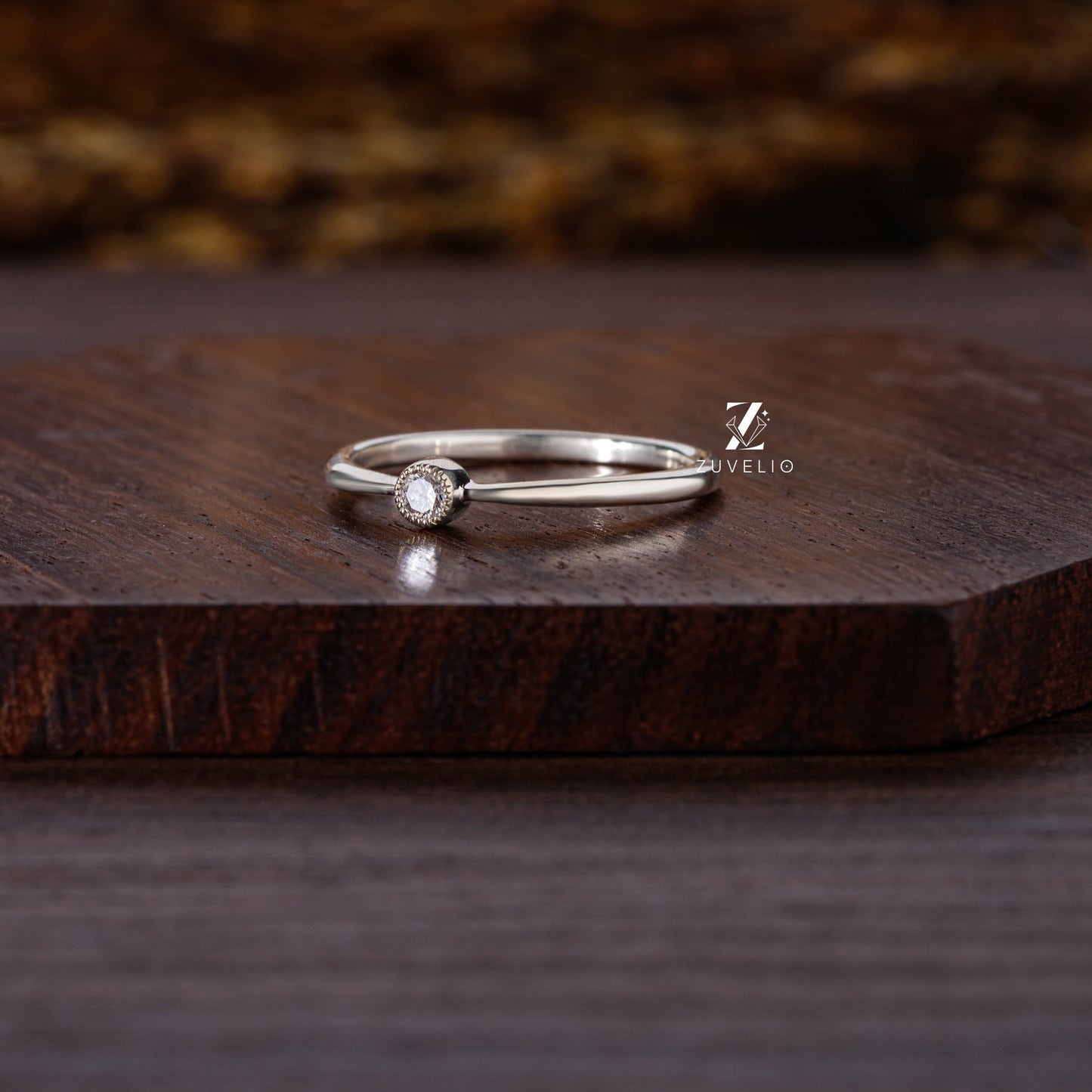 Dainty Solitaire Moissanite Ring - Zuvelio.com