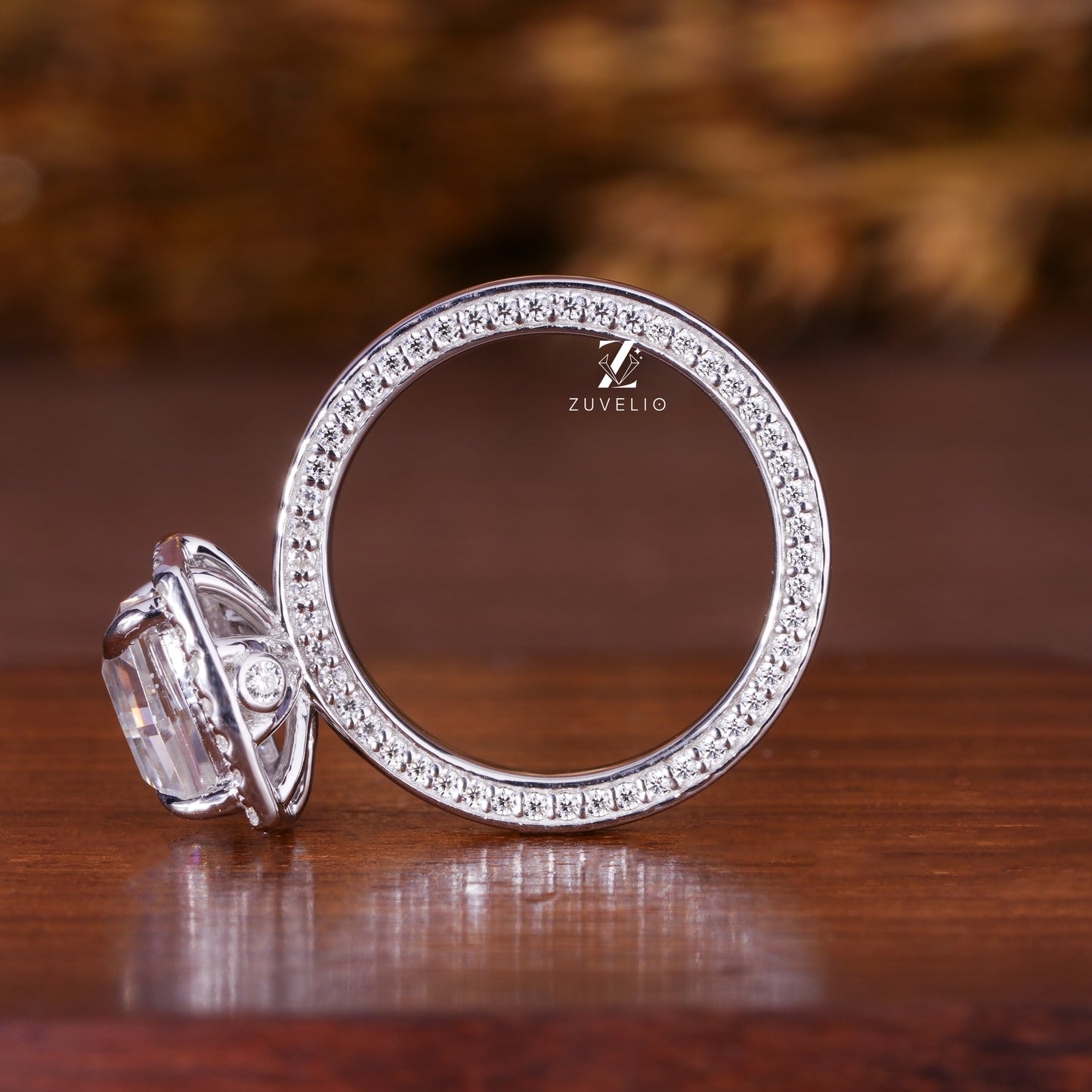 Cushion Cut Moissanite Ring