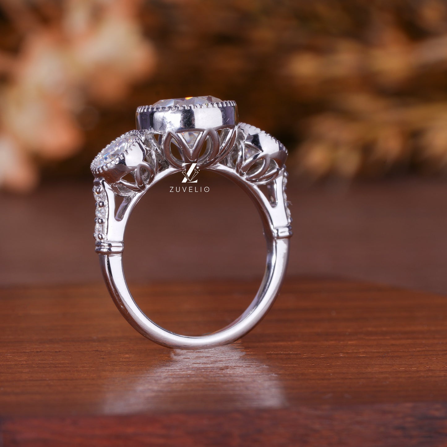 OEC Round Moissanite Ring