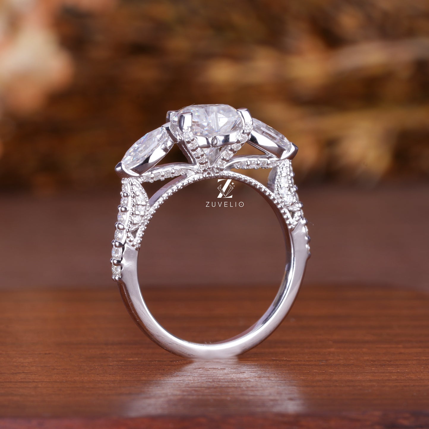 Heart Cut Moissanite Ring