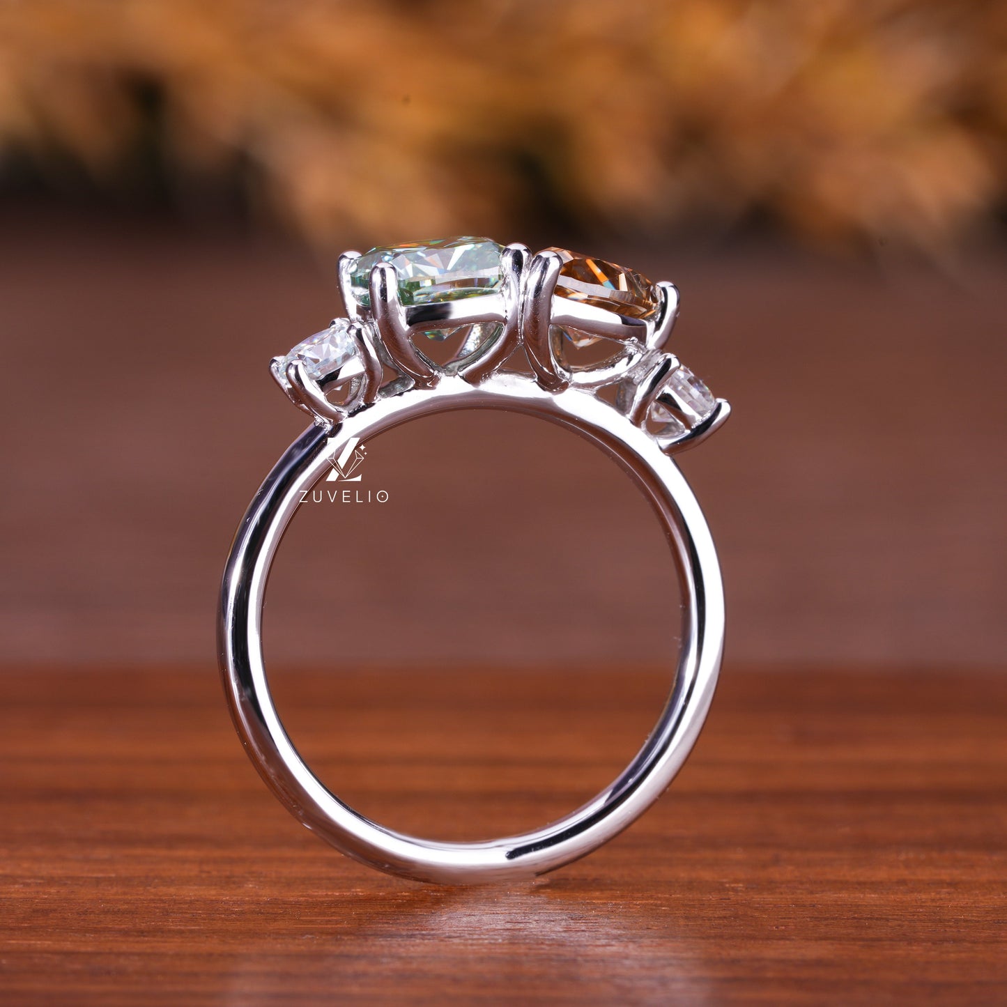 Toi et Moi Moissanite Ring