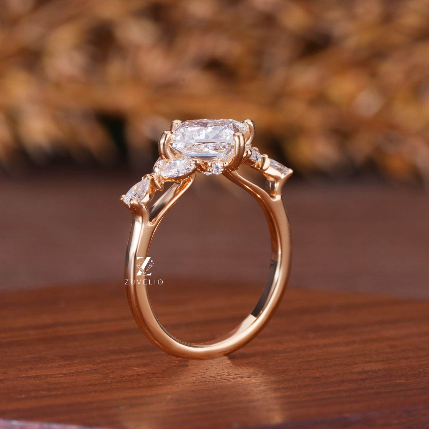 Yellow Gold Lab Diamond Engagement Ring