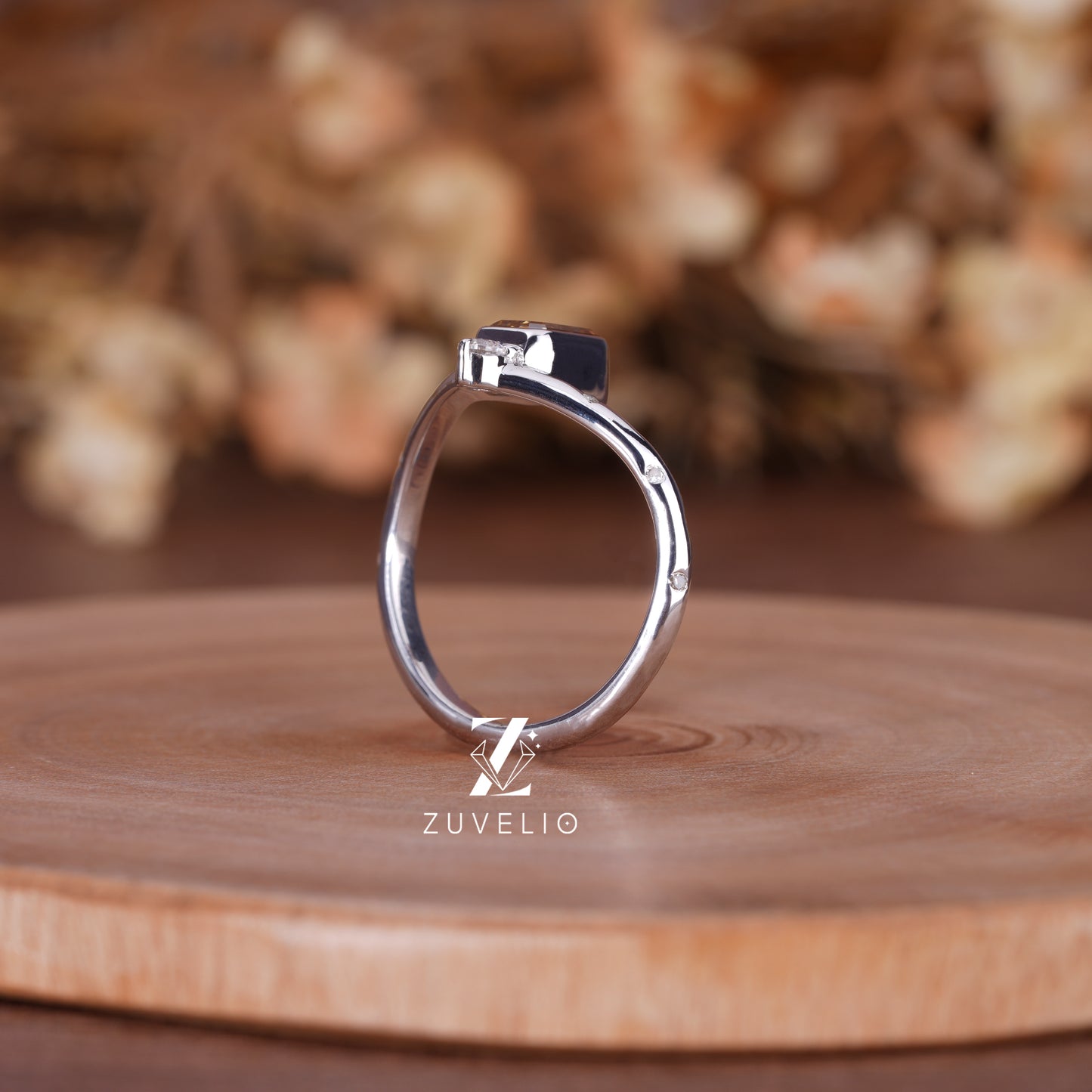 Emerald Cut Champagne Ring