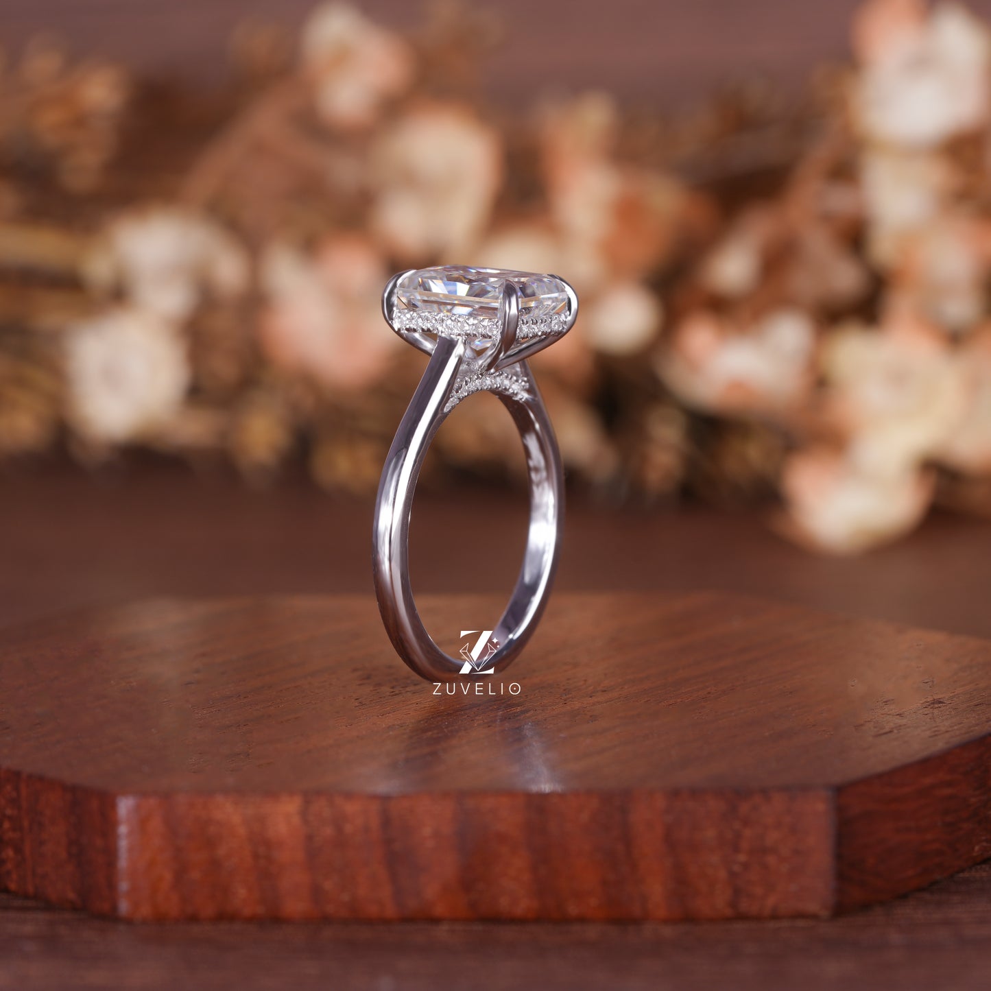 Radiant Hidden Halo Ring