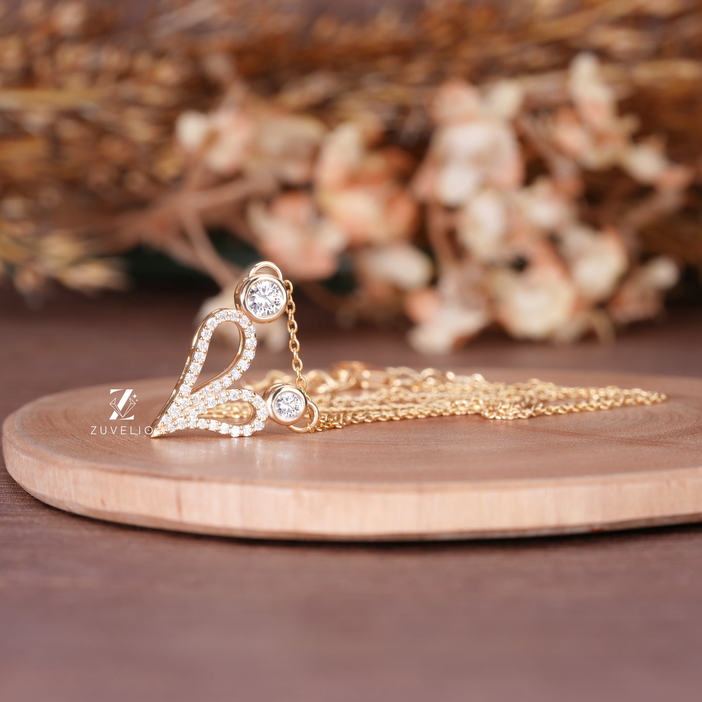 Heart Pave Moissanite Pendant