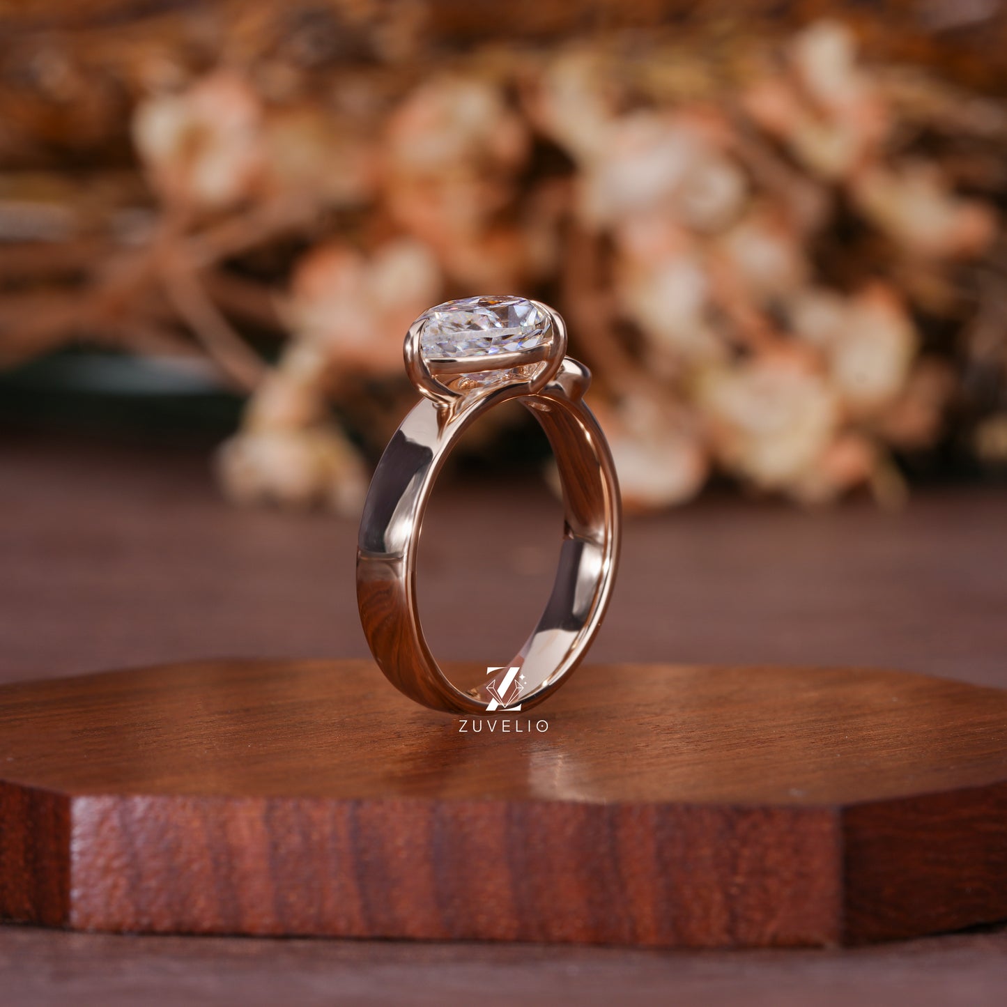 Two Stone Moissanite Ring