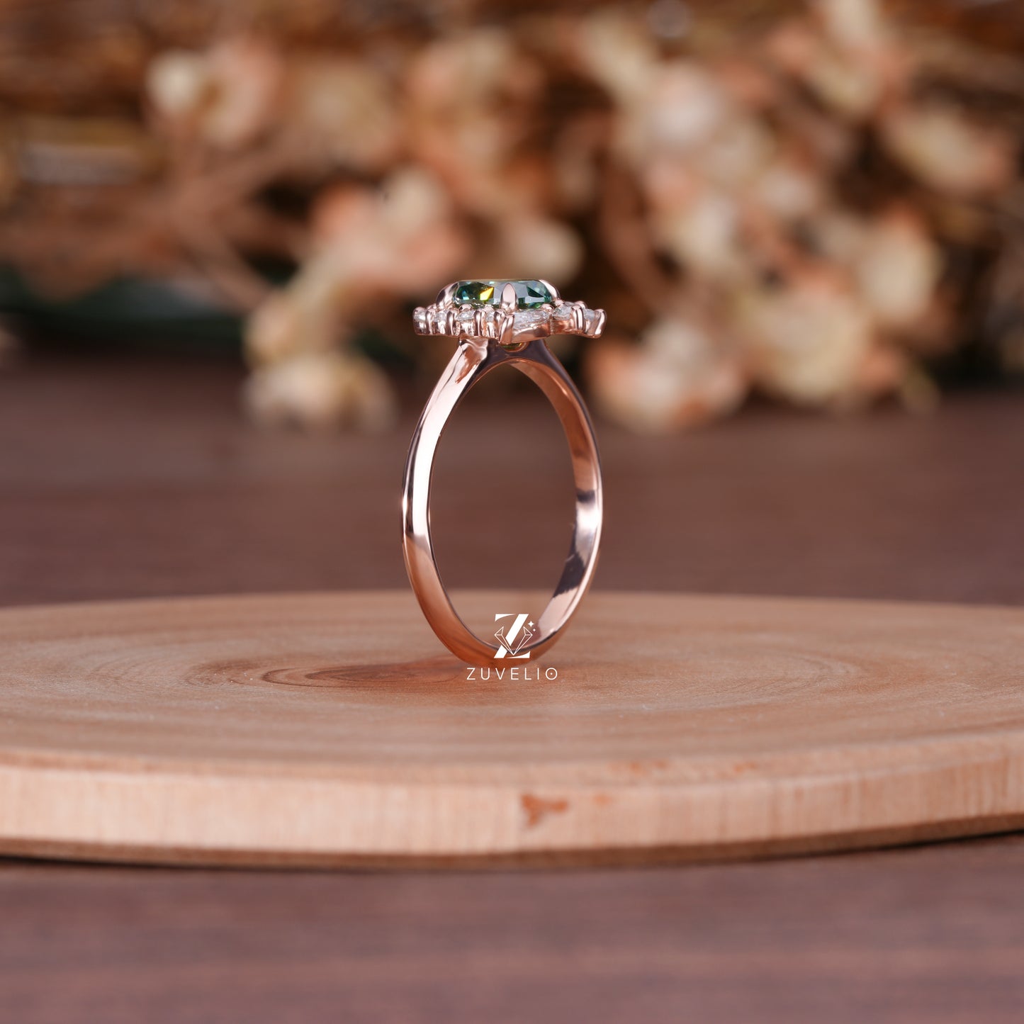 Oval Moissanite Cluster Ring