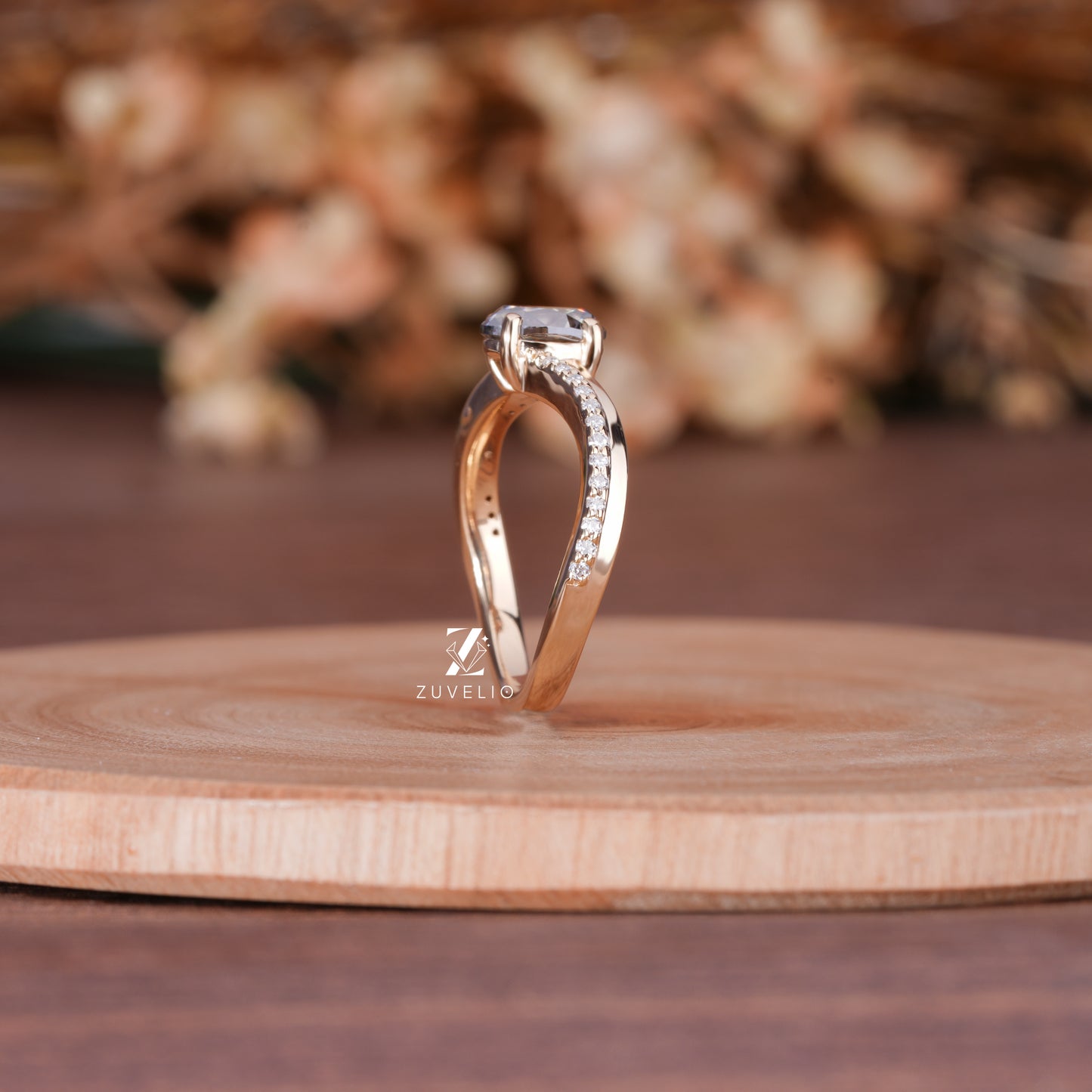 Oval Moissanite Anniversary Ring