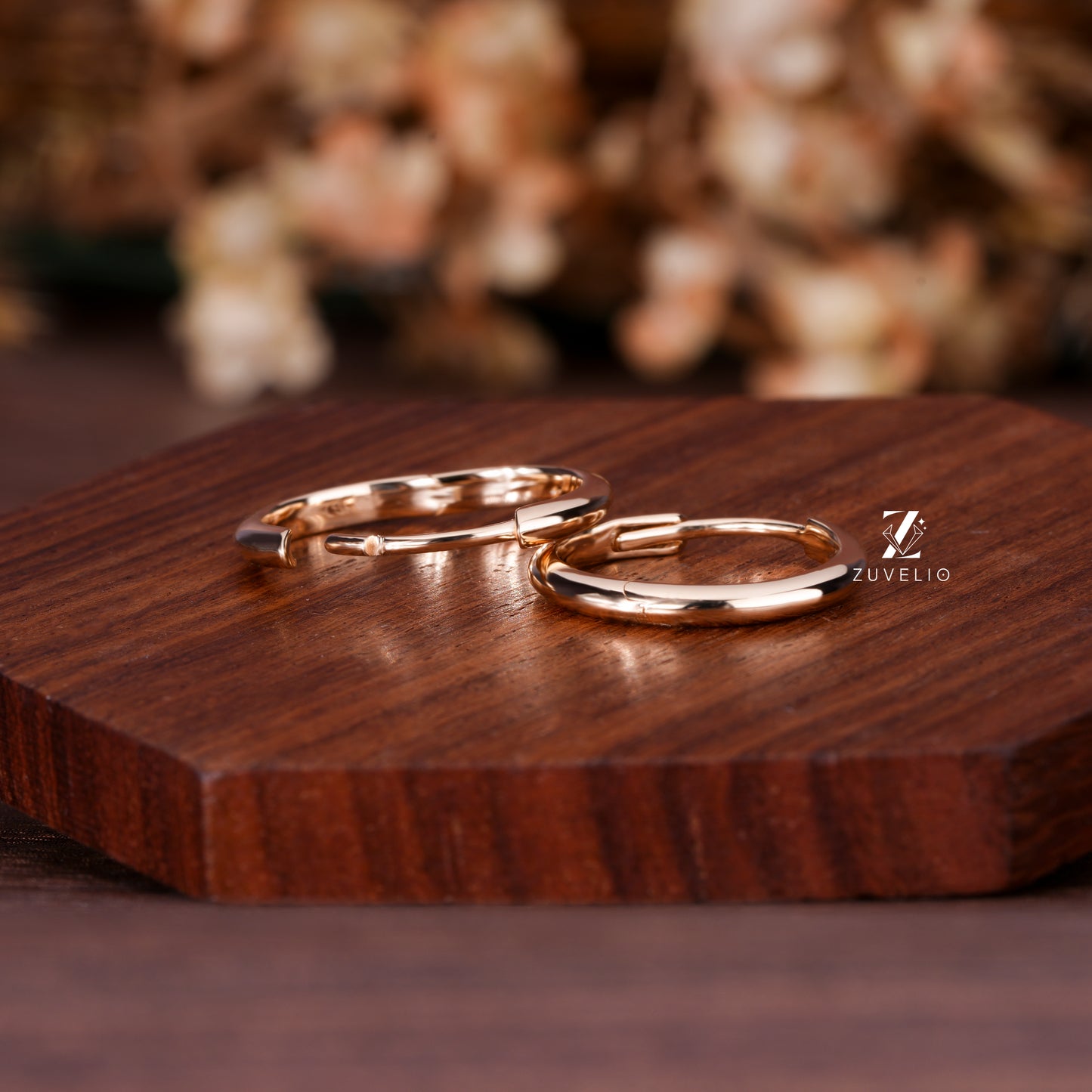 Rose Gold Hoop Earrings