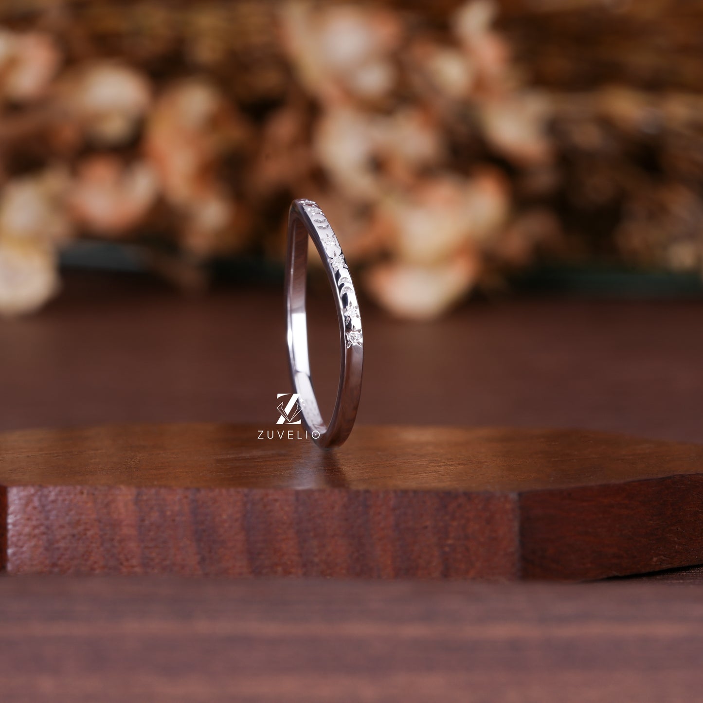 Celestial Moissanite Wedding Band