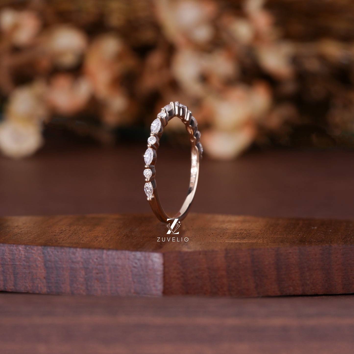 Half Eternity Bubble Band