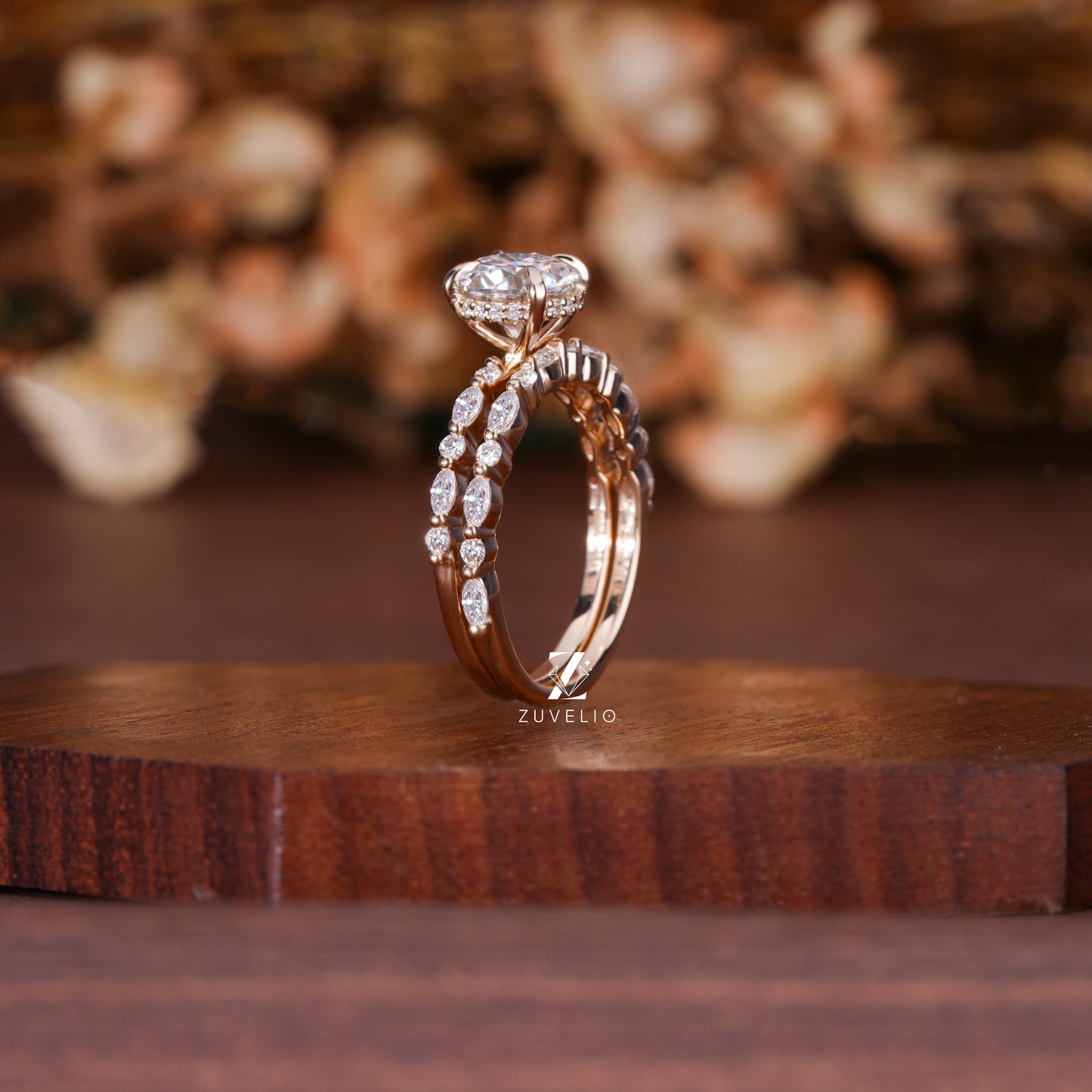 Round Moissanite Bridal Set