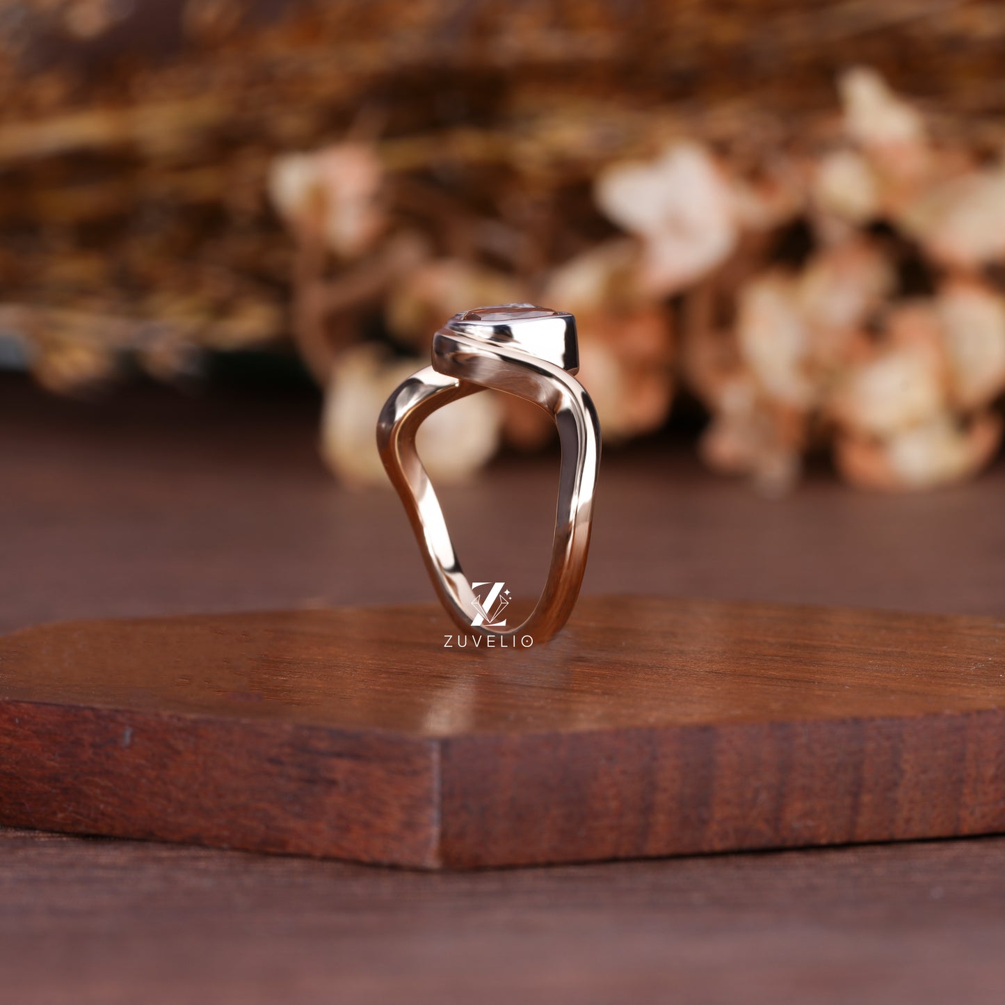 Pear Duo Moissanite Ring