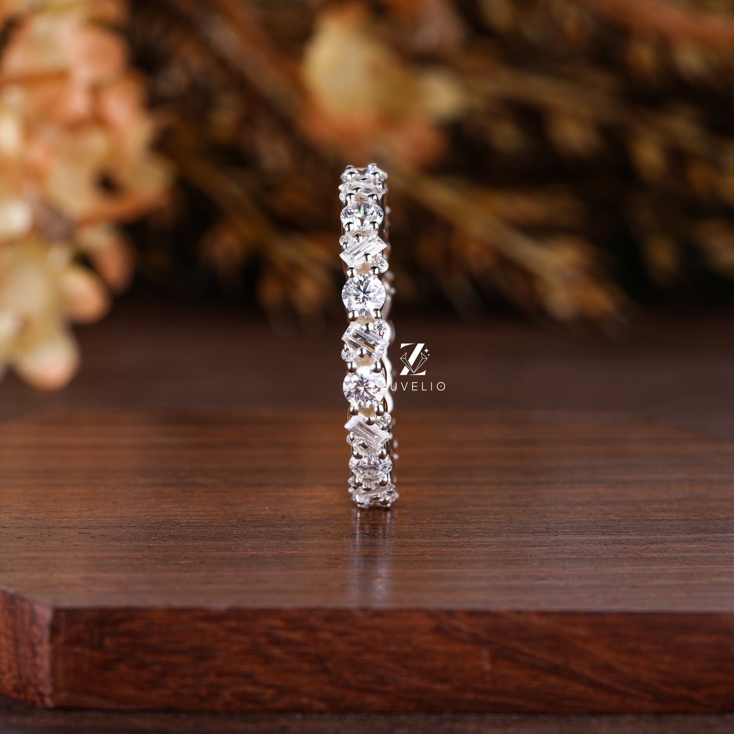Round Baguette Eternity Band