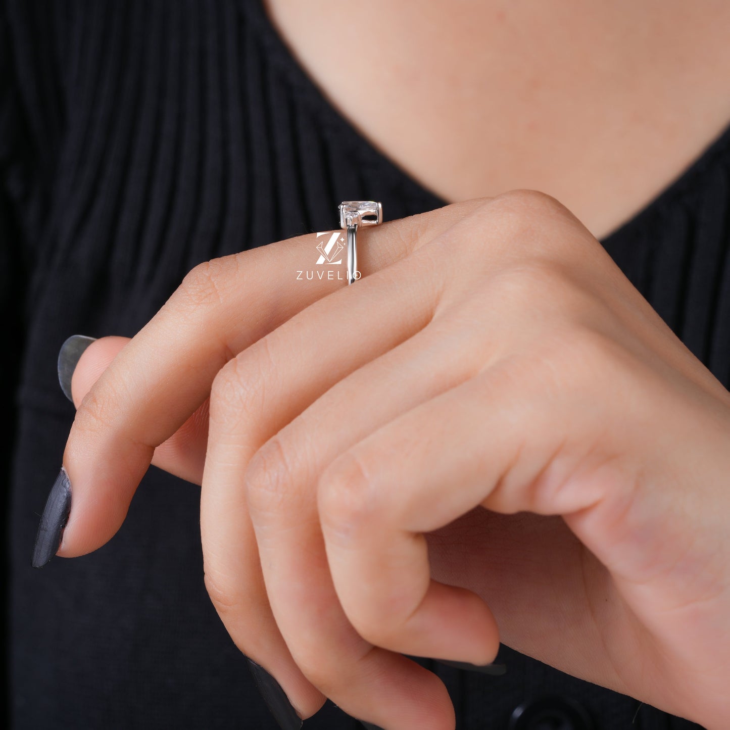 Pear Cut Wedding Ring - Zuvelio.com