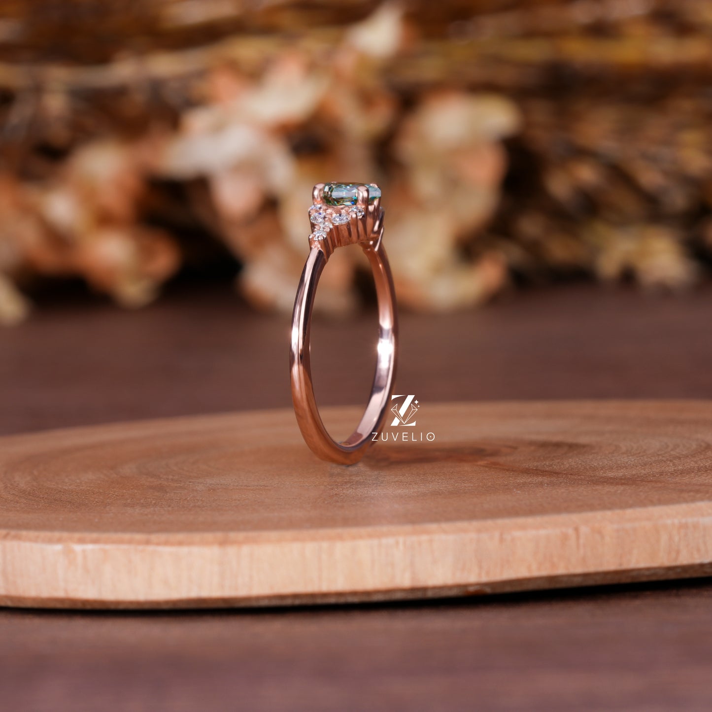 Princess Cut Cluster Ring