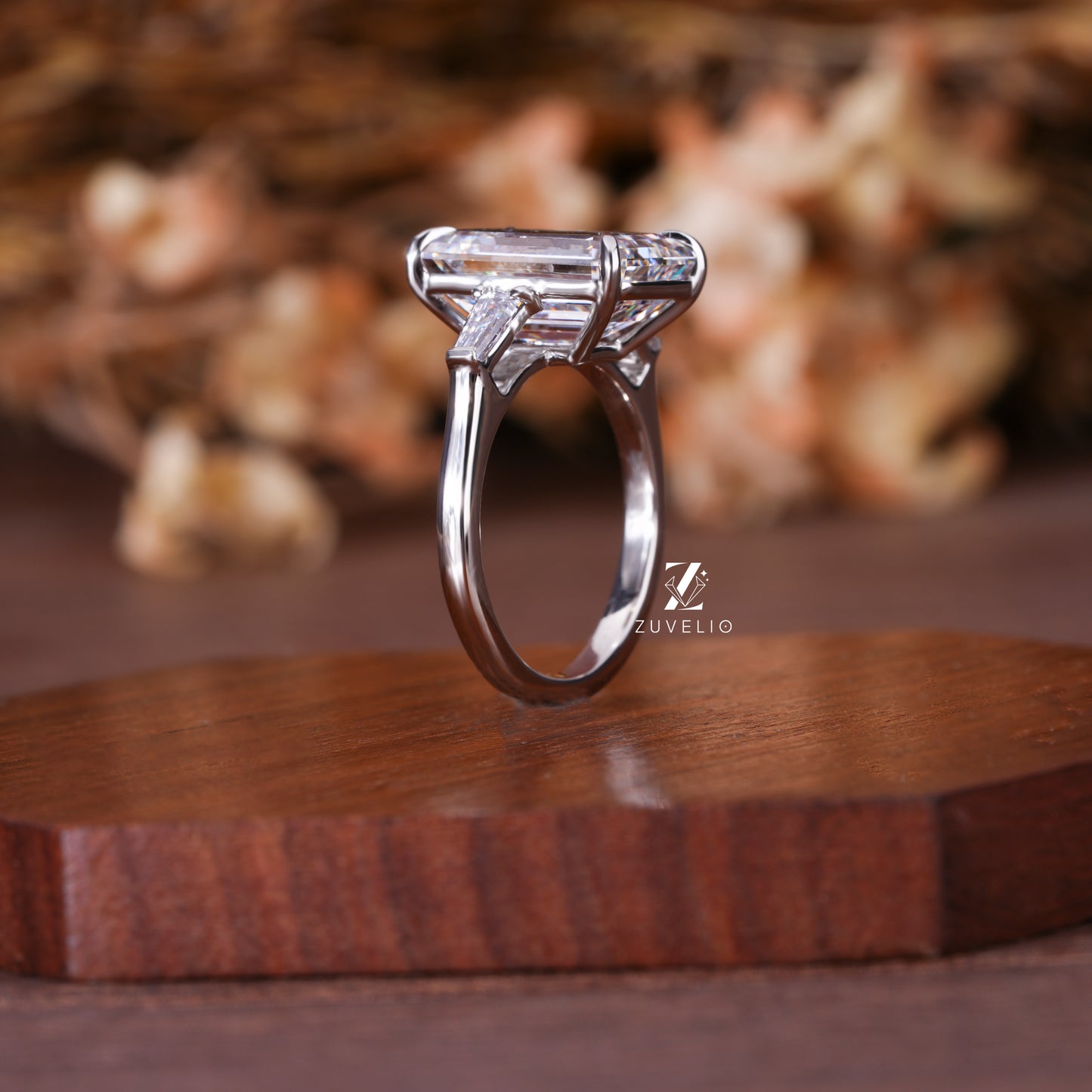 Emerald Baguette Diamond Ring