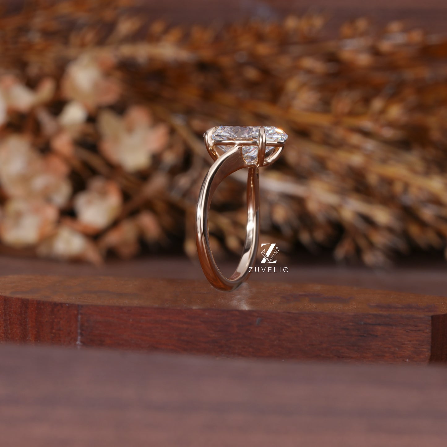 Oval Solitaire Diamond Ring