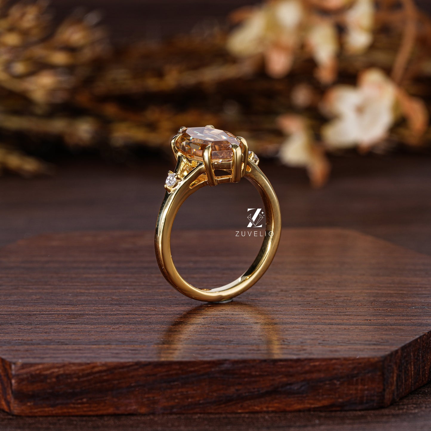 Marquise Champagne Ring - Zuvelio.com