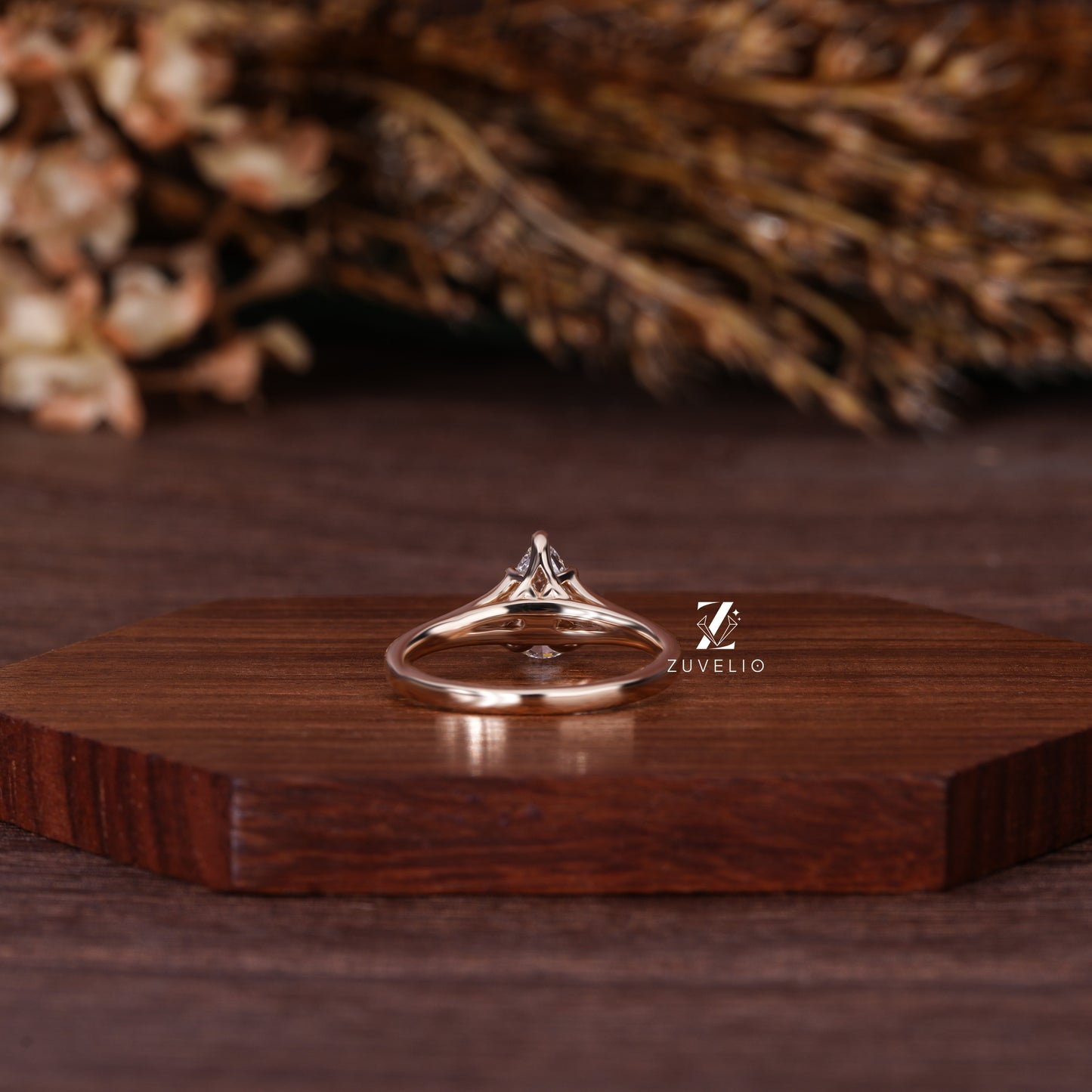 Pear Solitaire Diamond Ring