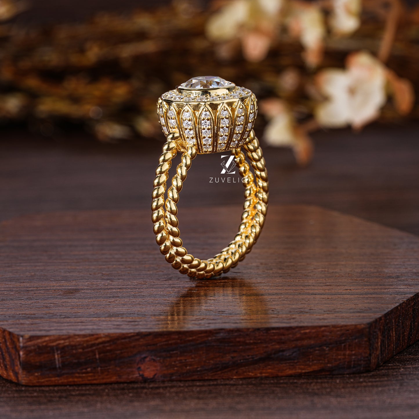 OEC Rope Moissanite Ring