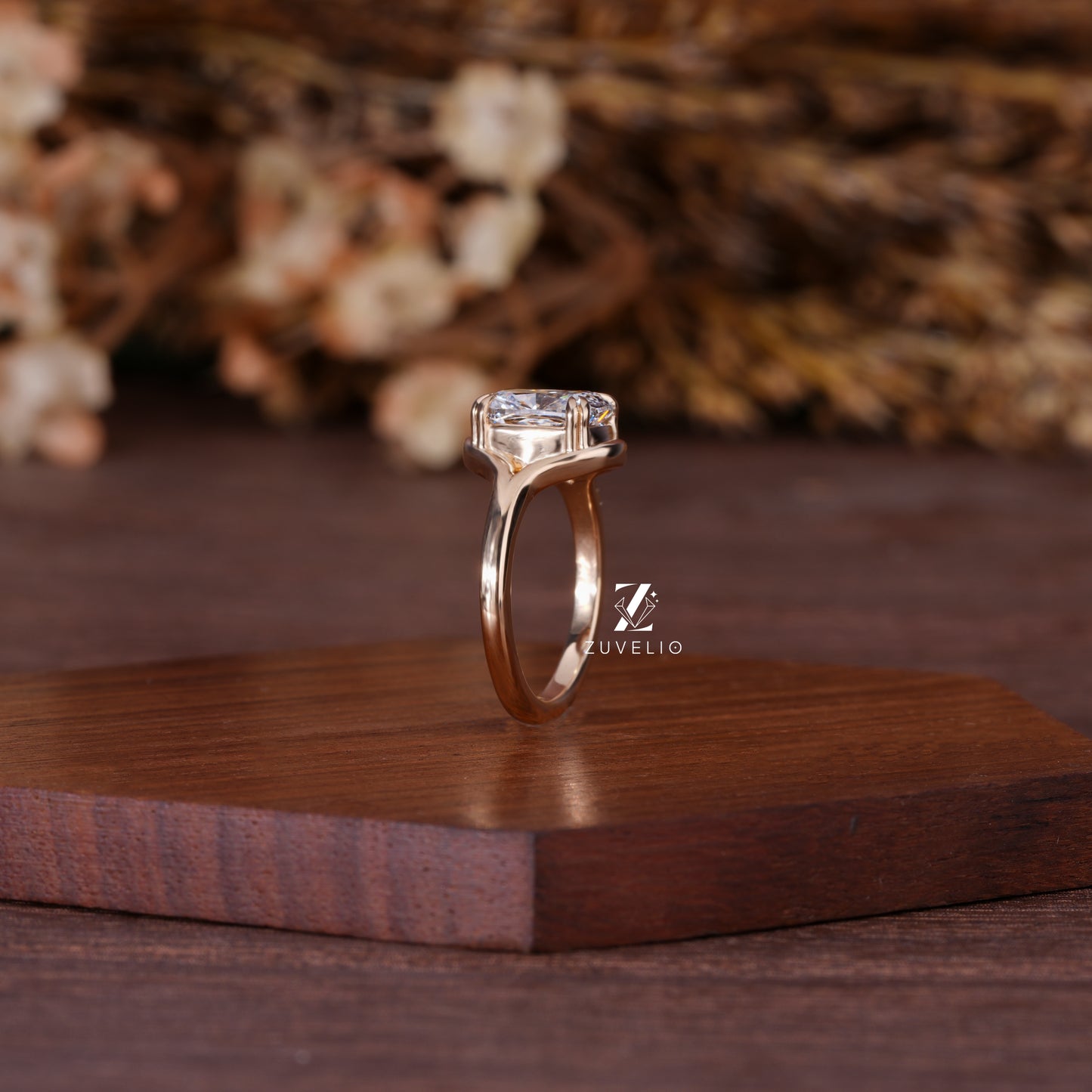 Cushion Solitaire Diamond Ring