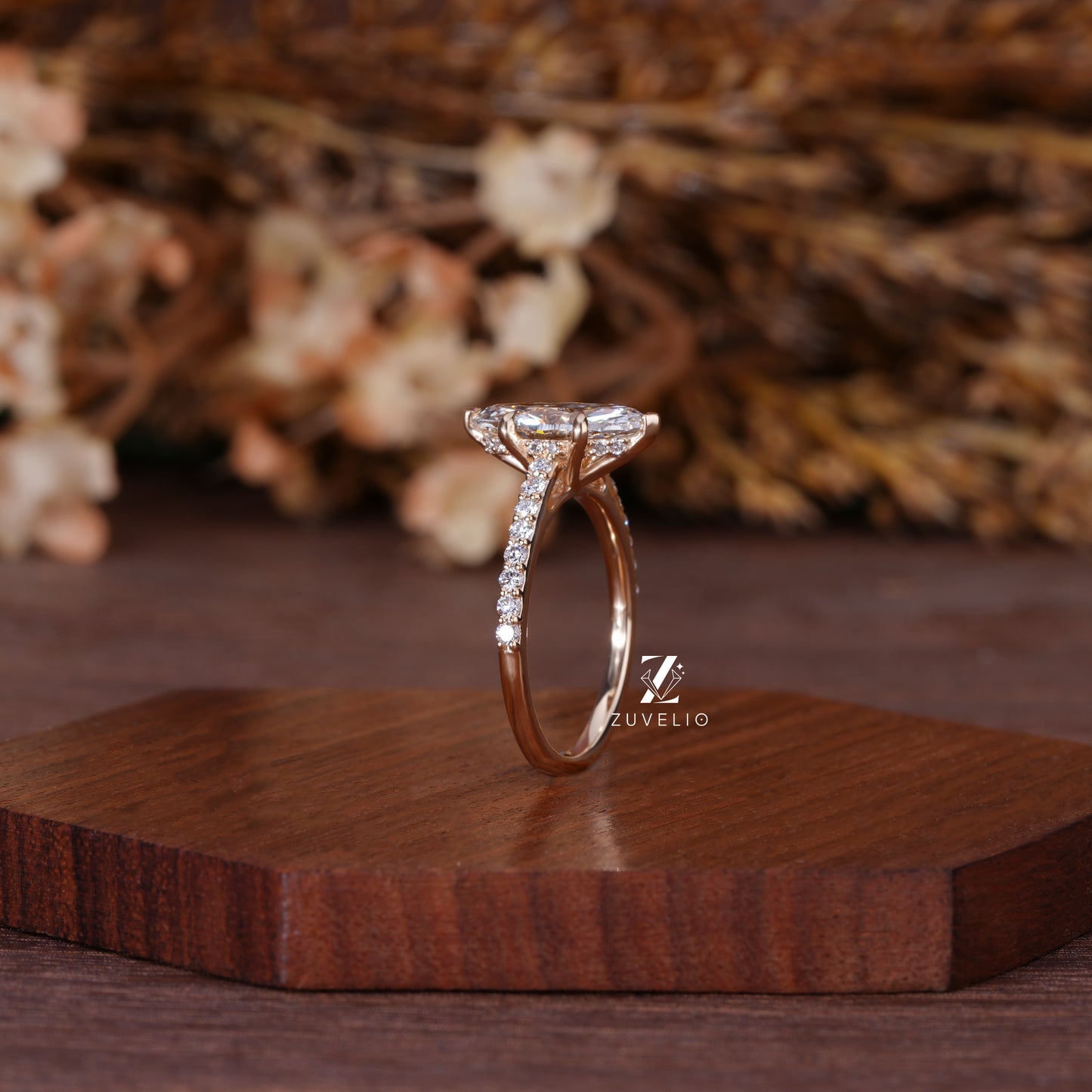 Marquise Pave Diamond Ring