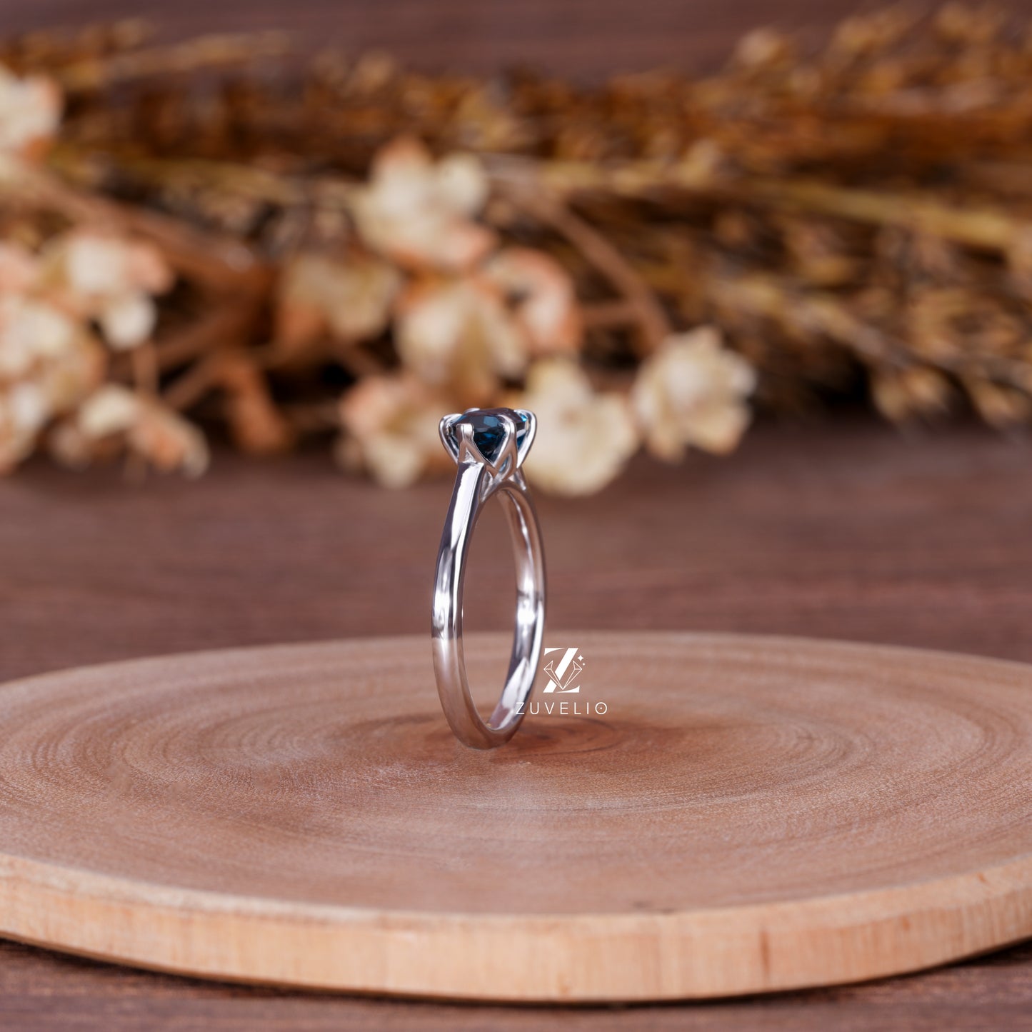 Marquise Blue Topaz Ring
