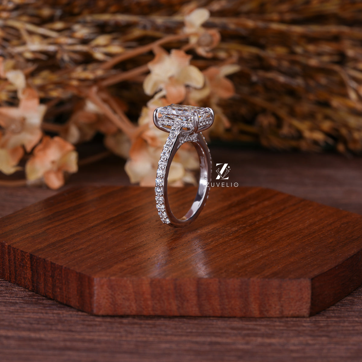 Radiant Hidden Halo Ring
