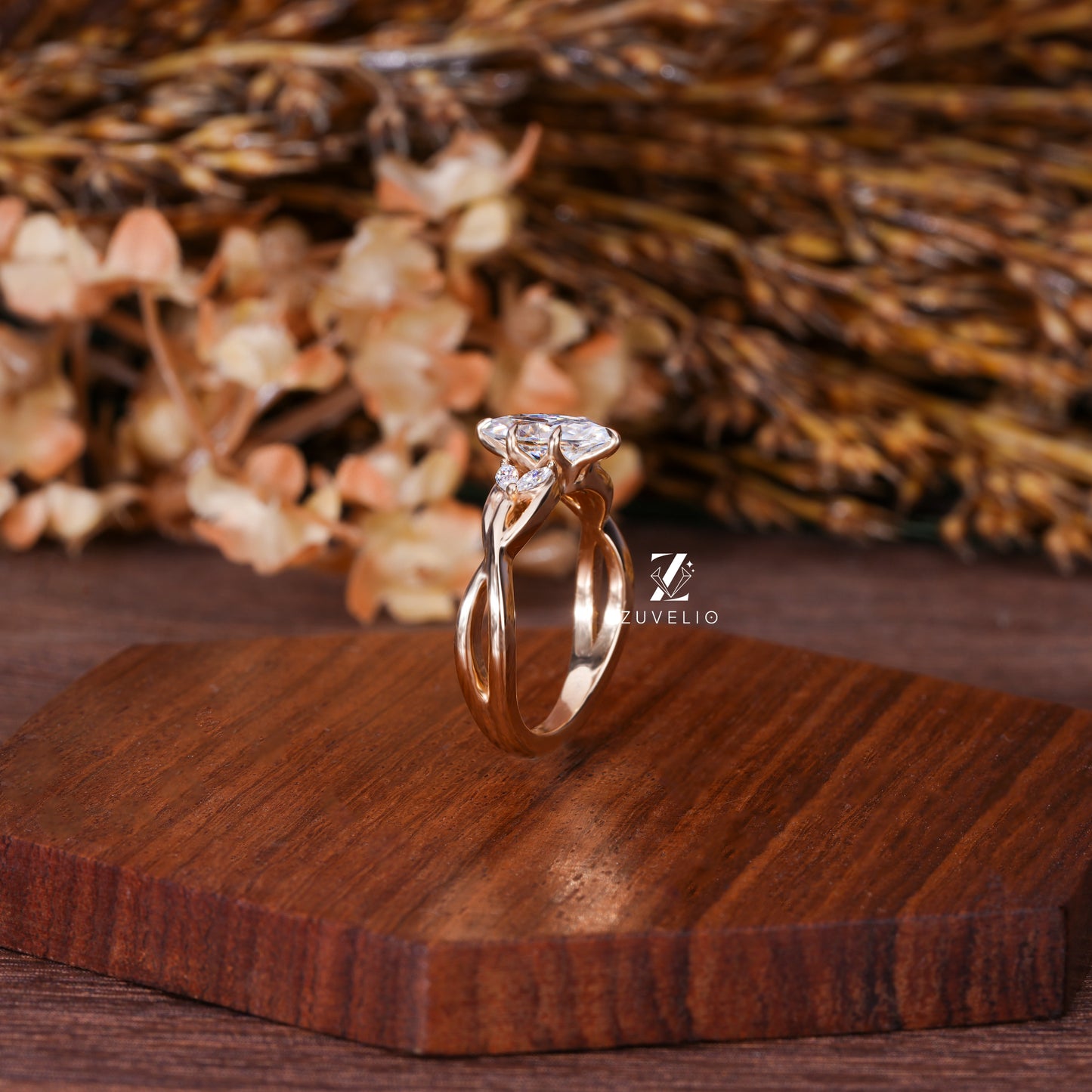 Marquise Criss Cross Ring