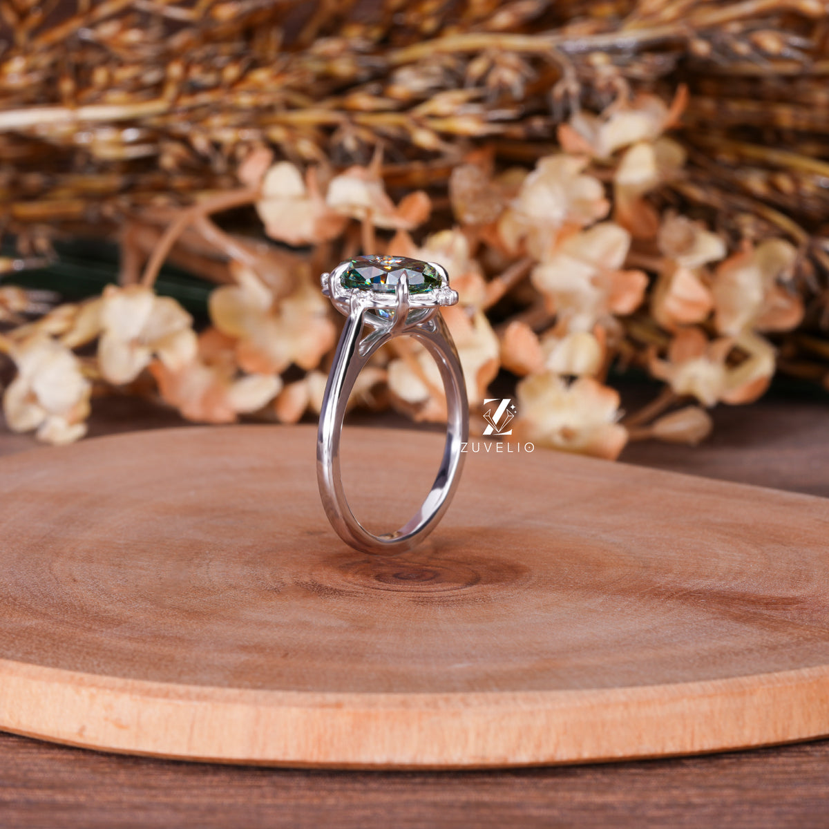 Vintage Oval Moissanite Ring