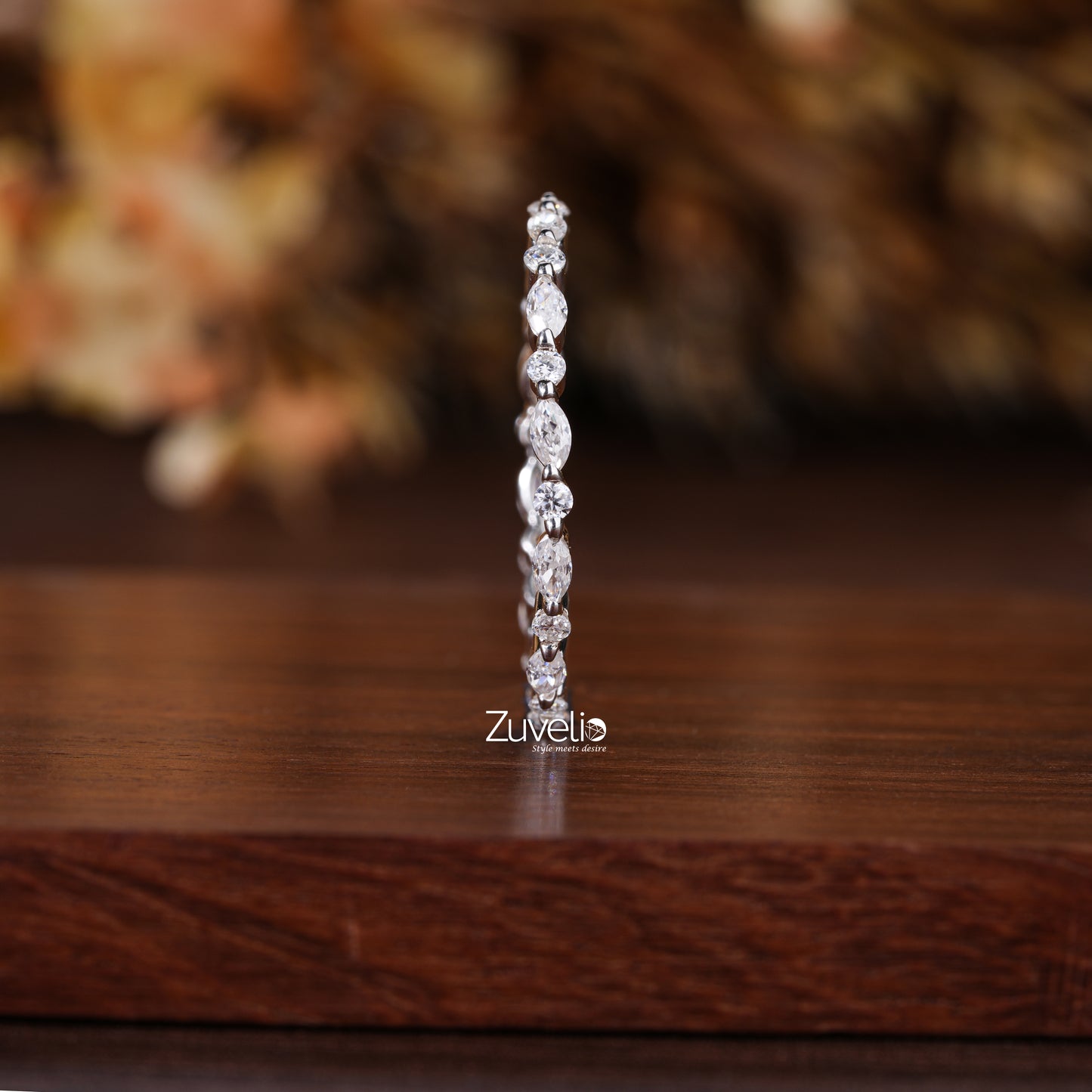 Marquise And Round Eternity Band