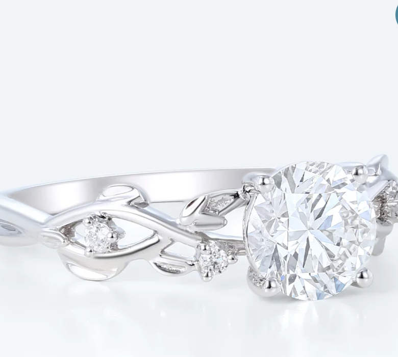 Vine leaf engagement ring reference
