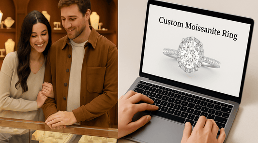 Find the Best Moissanite Engagement Ring Near You: Online vs Local Jewelers