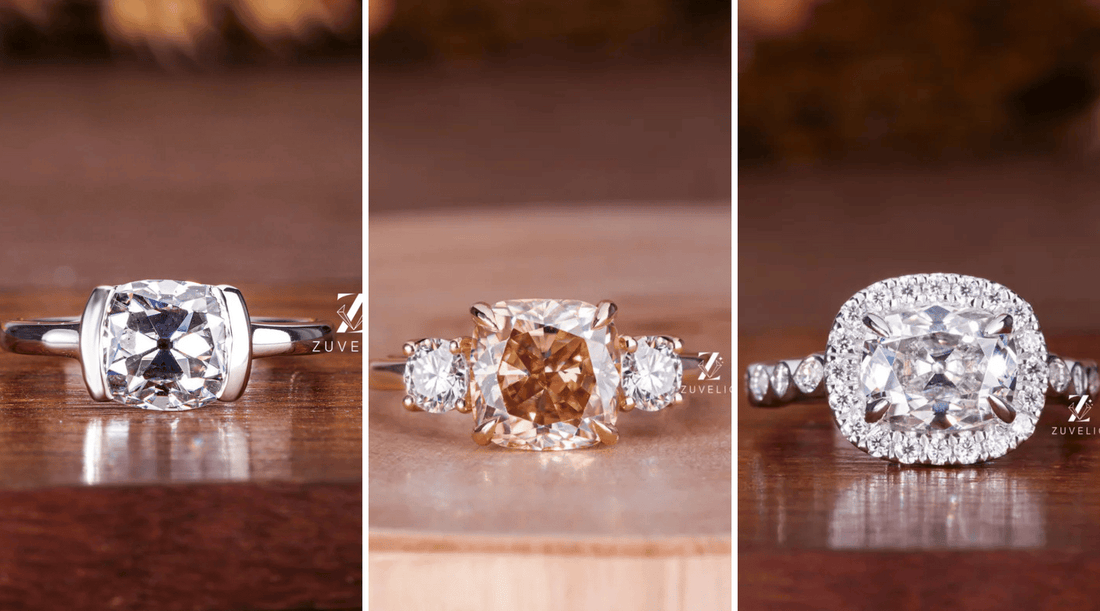 Best Settings for Cushion Cut Moissanite Rings