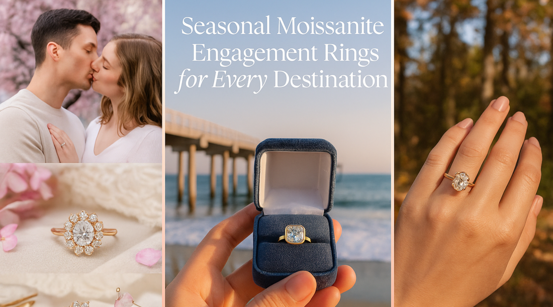 Seasonal Travel Proposals: Best Moissanite Engagement Rings for Spring, Summer and Fall