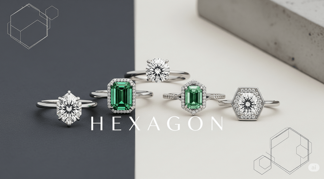 Hexagon Cut Moissanite: Edgy and Geometric Elegance in Moissanite Rings