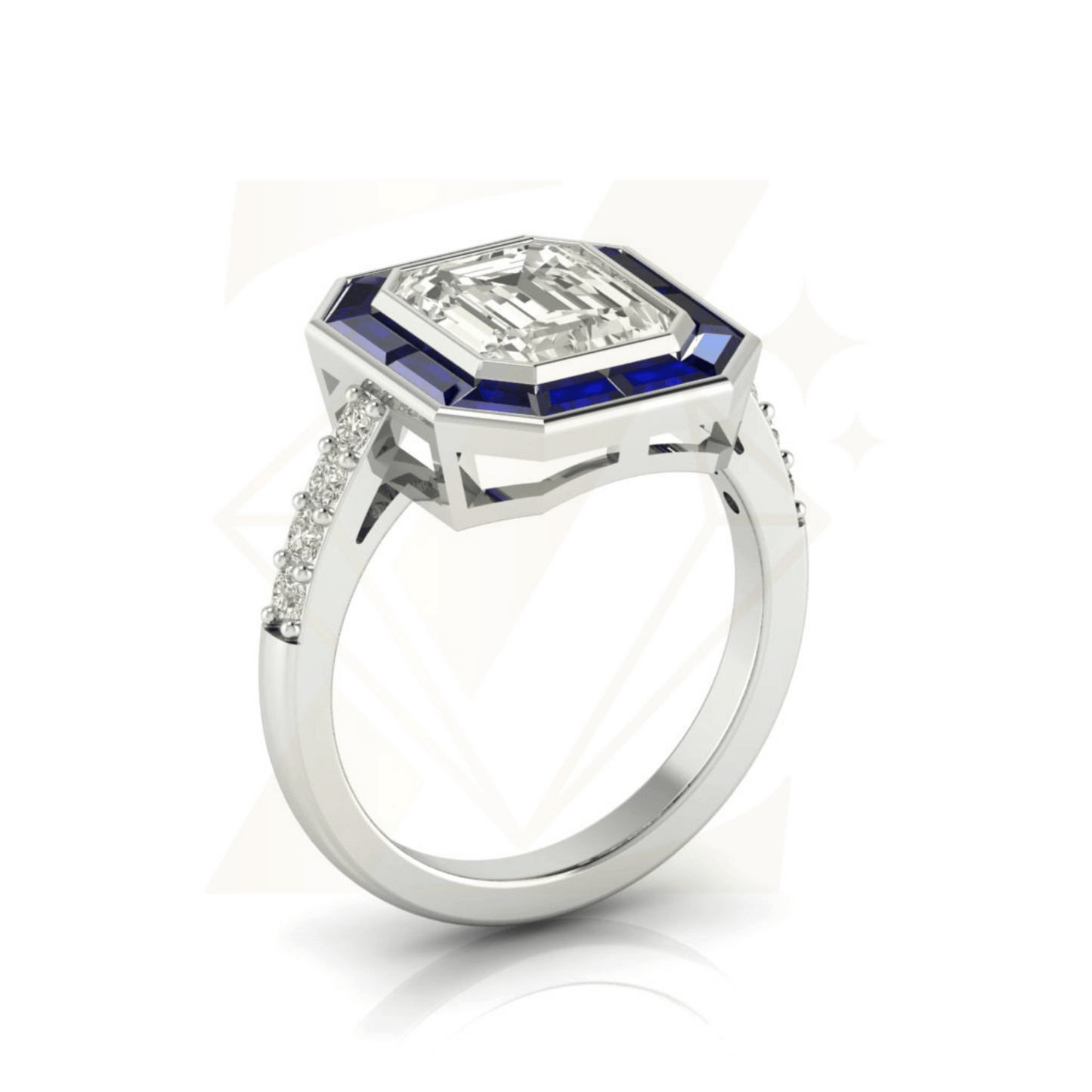 3.0 CTW Emerald Cut Ring - Zuvelio.com