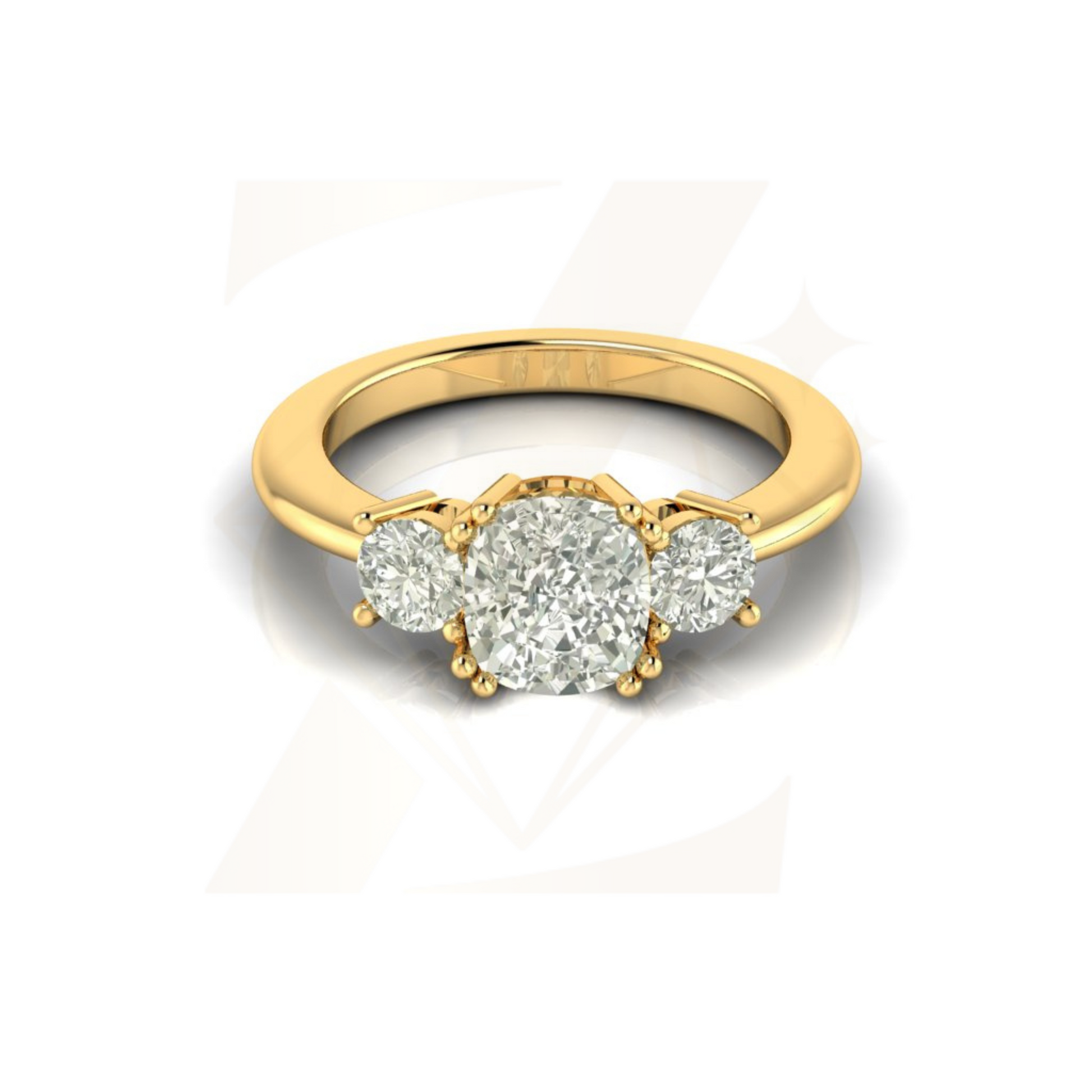 3.10 CTW Cushion Cut Ring - Zuvelio.com