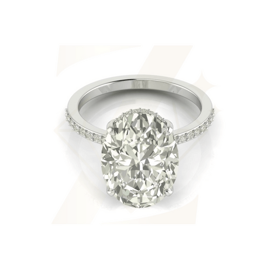 7.00 CTW Oval Cut Ring - Zuvelio.com