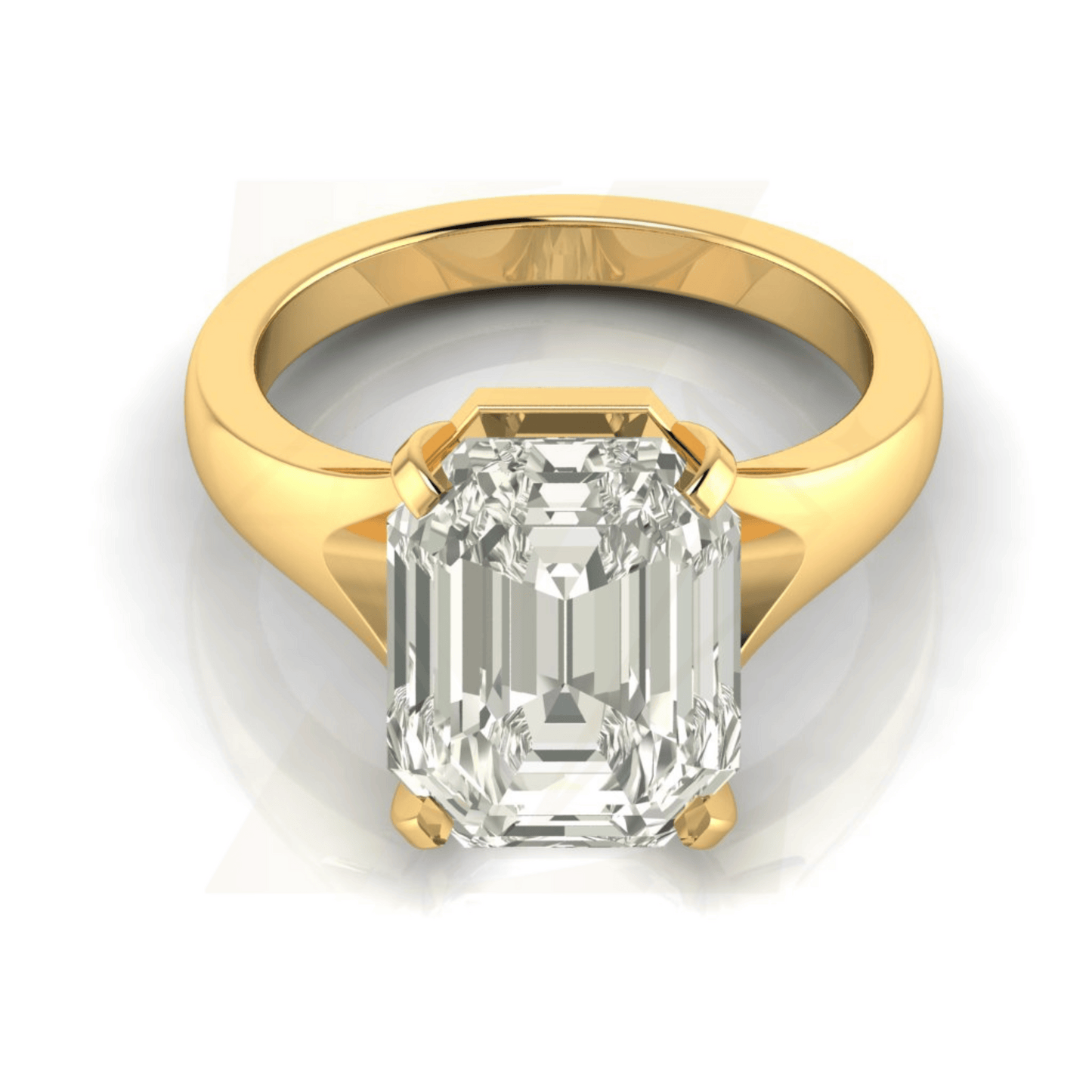 7.00 CTW Emerald Cut Ring - Zuvelio.com