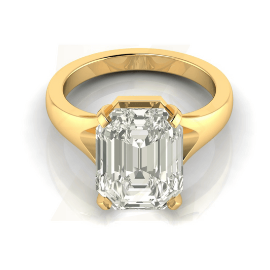 7.00 CTW Emerald Cut Ring - Zuvelio.com