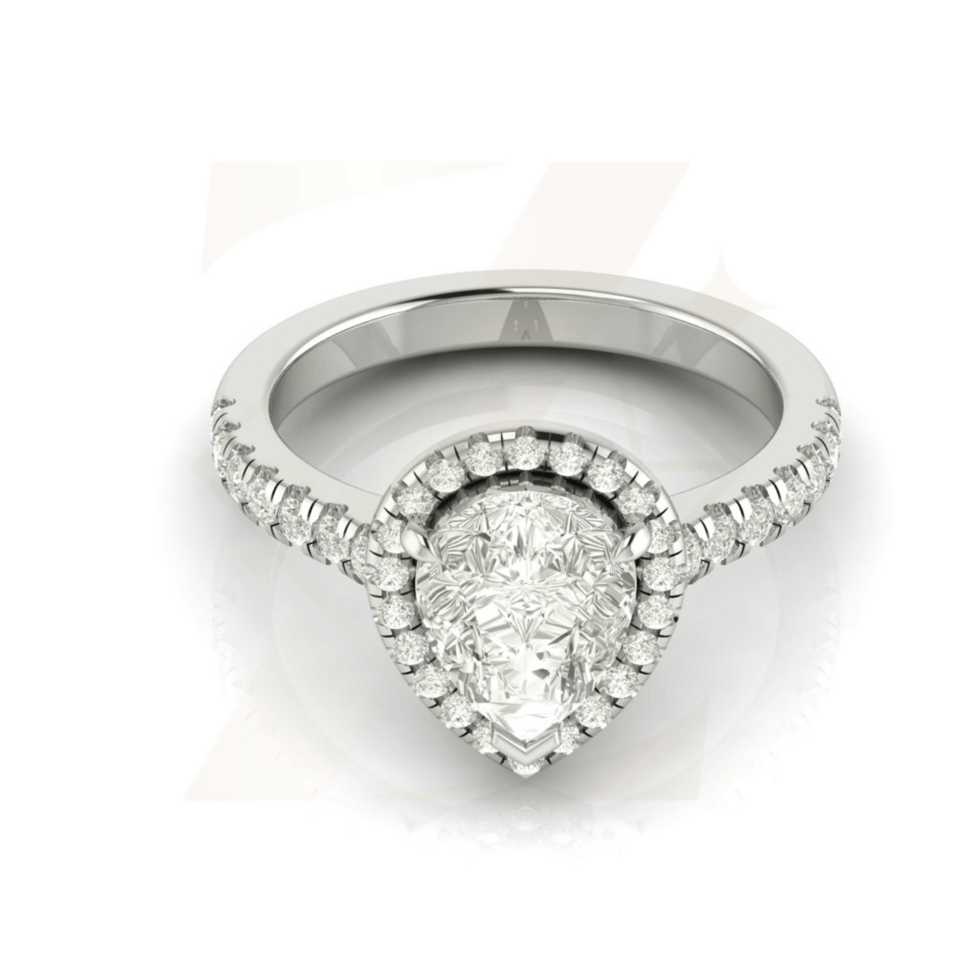 3.66 CTW Pear Cut Ring - Zuvelio.com